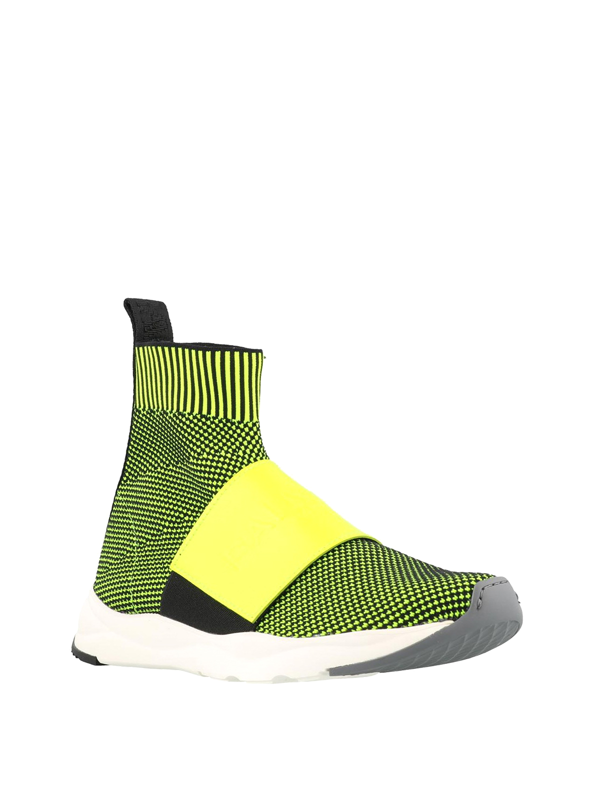 Cameron yellow mesh sock sneakers 