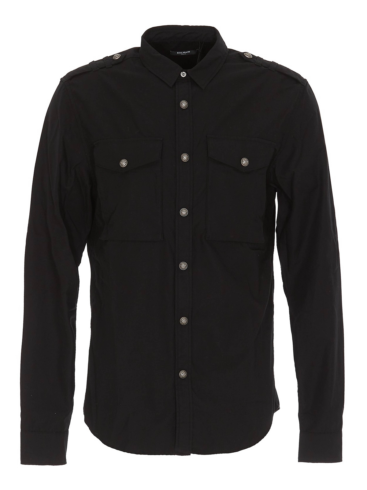 Shirts Balmain - Chest pocket buttoned shirt - UH12324Z0590PA | iKRIX.com