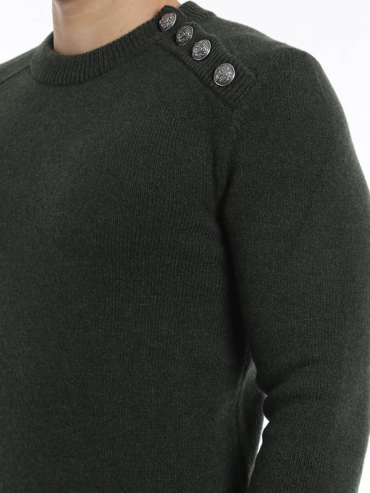 mens shoulder button sweater