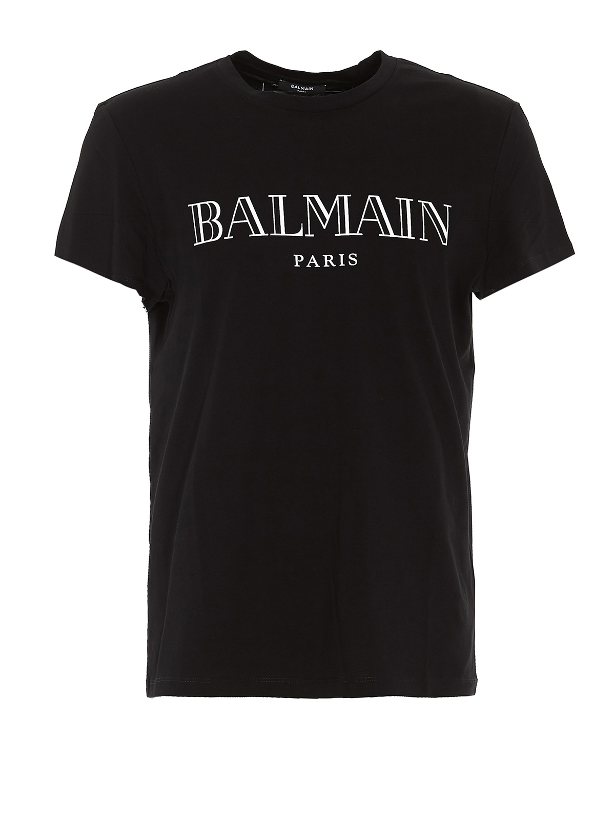 T-shirts Balmain - Balmain Paris lettering black T-shirt - TH11601I3120PA