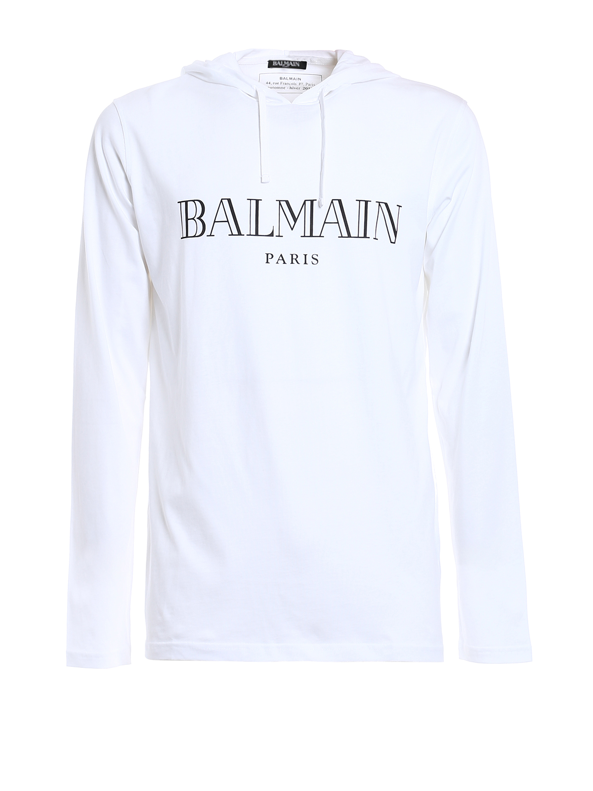 T-shirts Balmain - Long sleeved hooded T-shirt - H8006I039100 | iKRIX.com