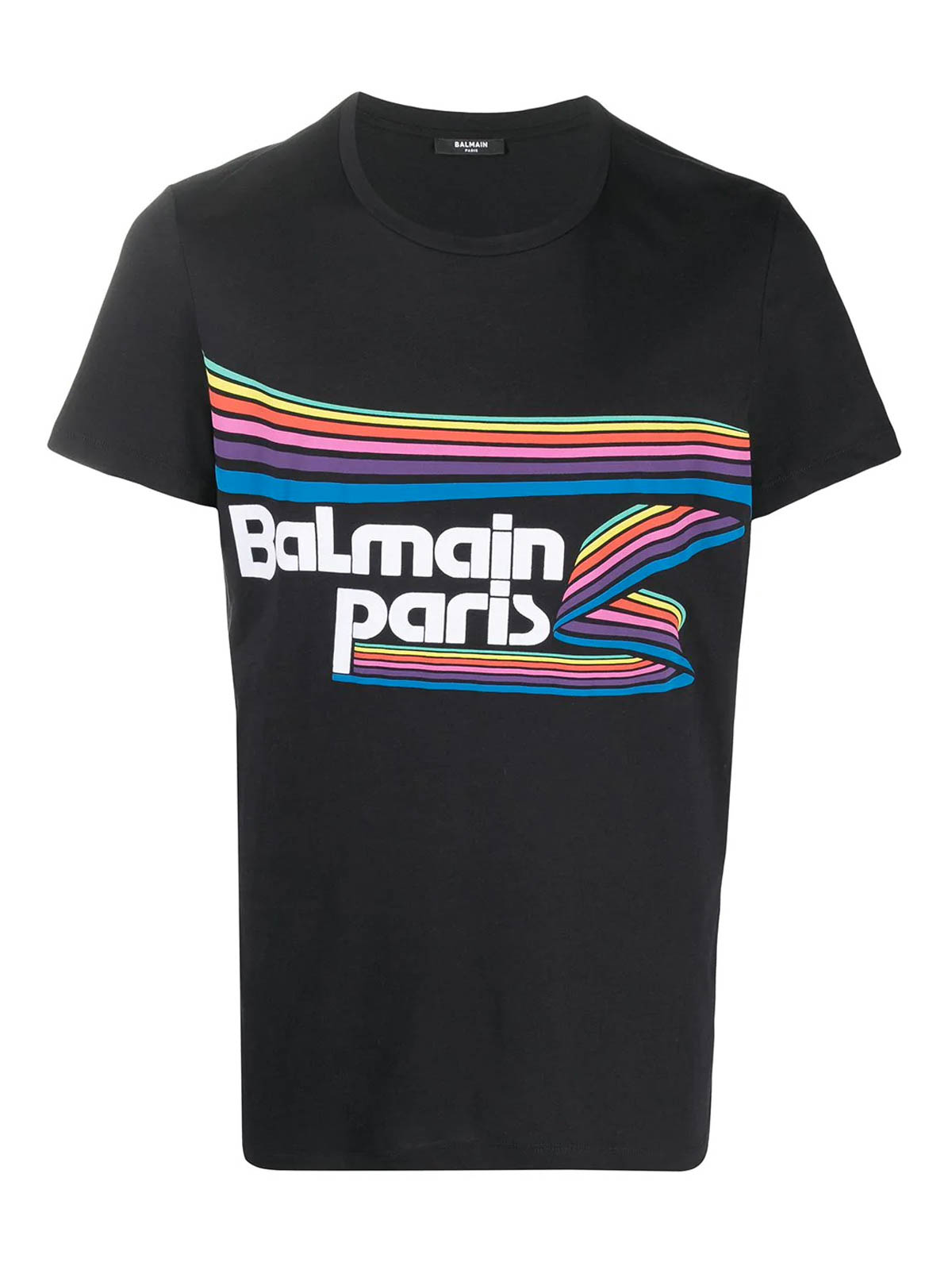 T-shirts Balmain - Rubberized lettering print T-shirt - VH1EF000G016AAA