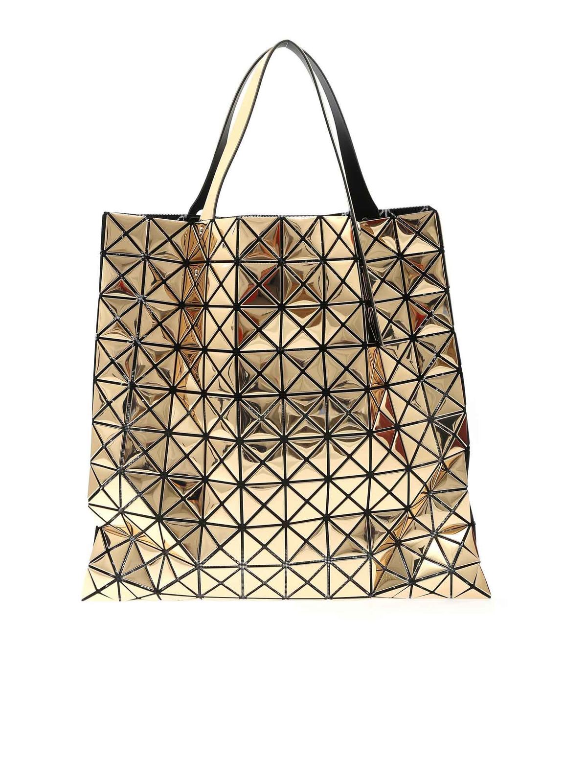 Bao Bao Issey Miyake Lucent Metallic Bag In Patinum Color In Gold ...