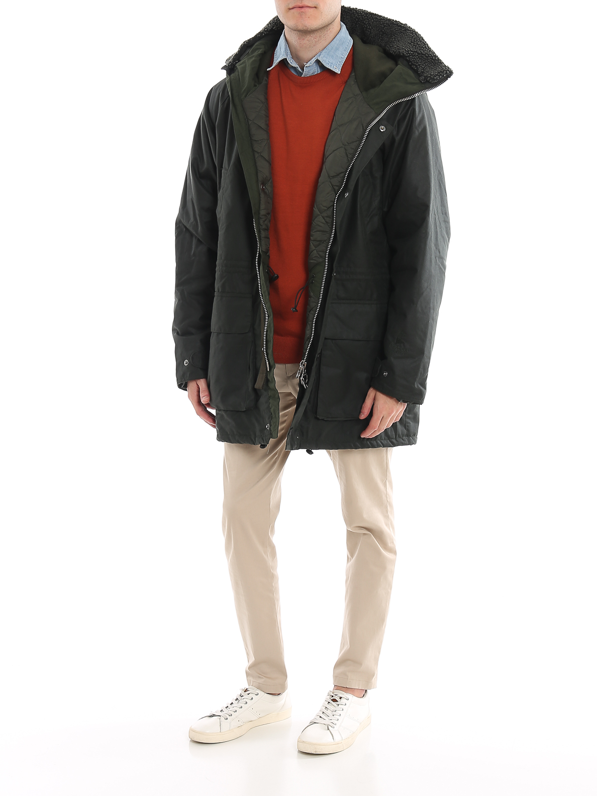 Barbour - Fenton waxed cotton hooded 