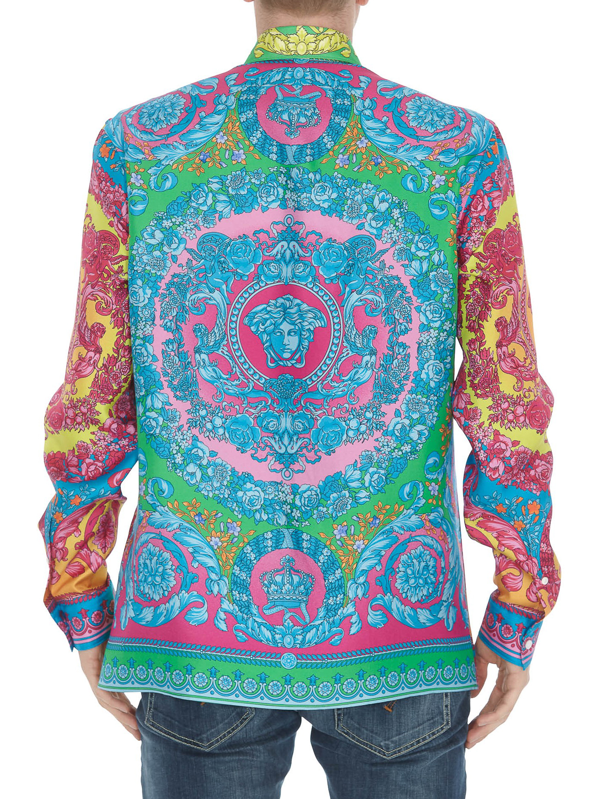 syndrome caress Pegs Shirts Versace - Barocco print silk shirt - A75980A230602A741 | iKRIX.com