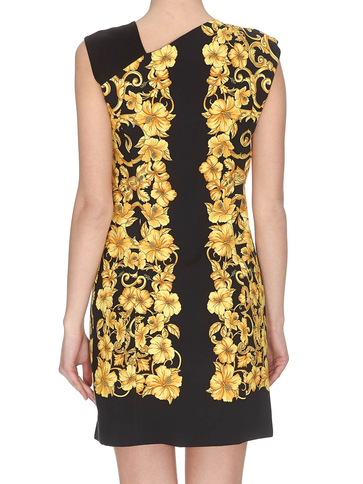 Abiti corti Versace - Abito smanicato con stampa barocca -  A82216A228618A7900