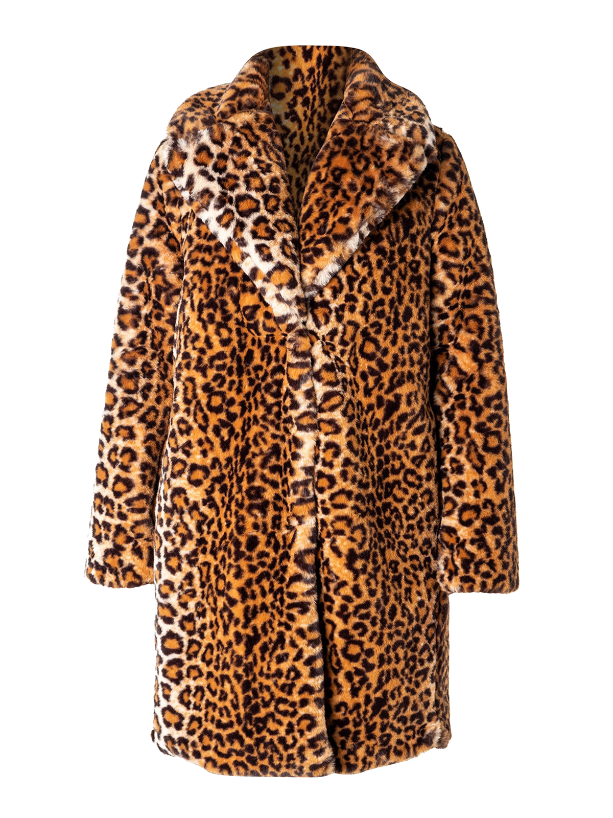 Be Blumarine Animal Print Faux Fur Coat | ModeSens