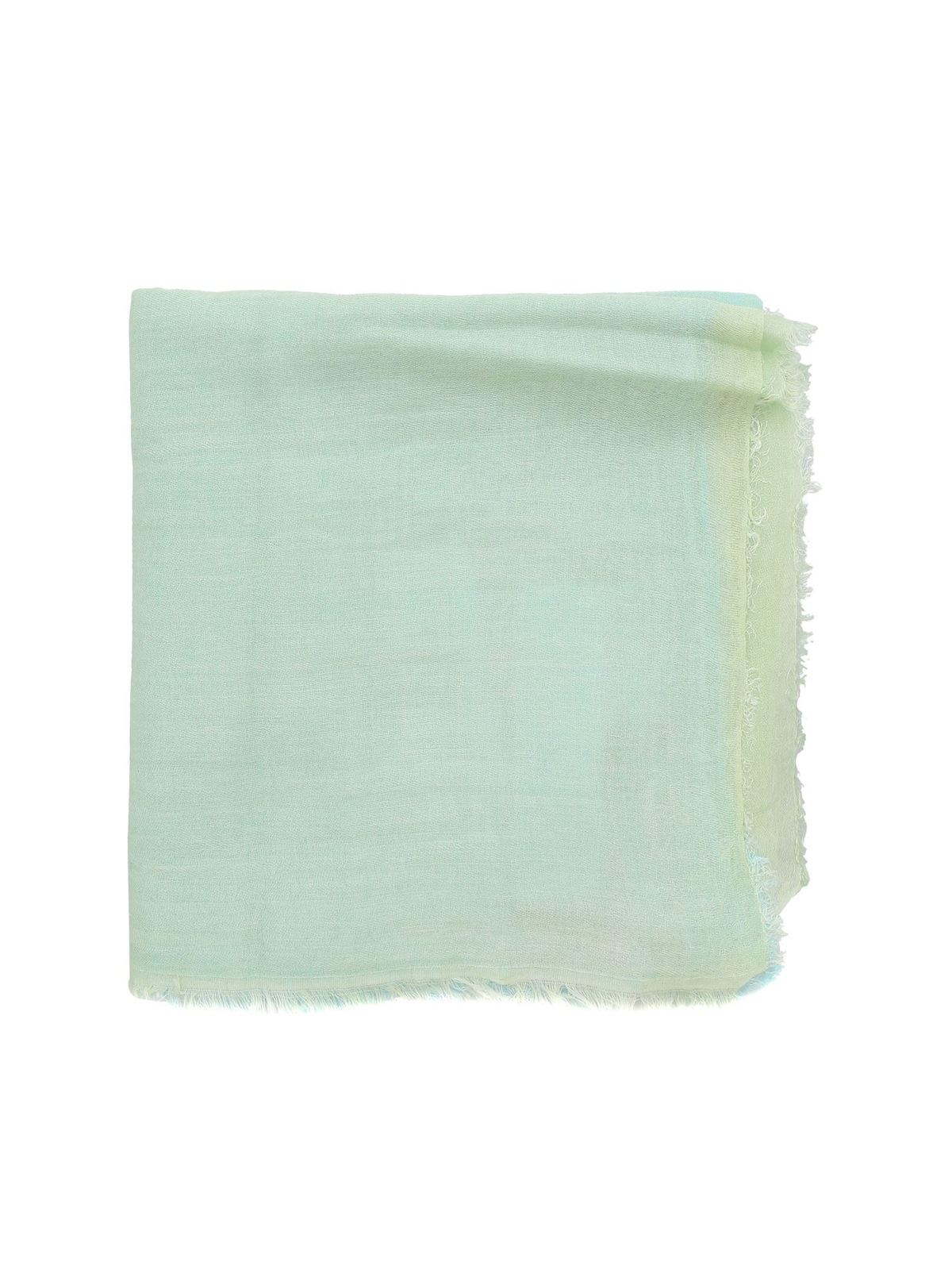 BE BLUMARINE GRADIENT SCARF IN GREEN AND TURQUOISE