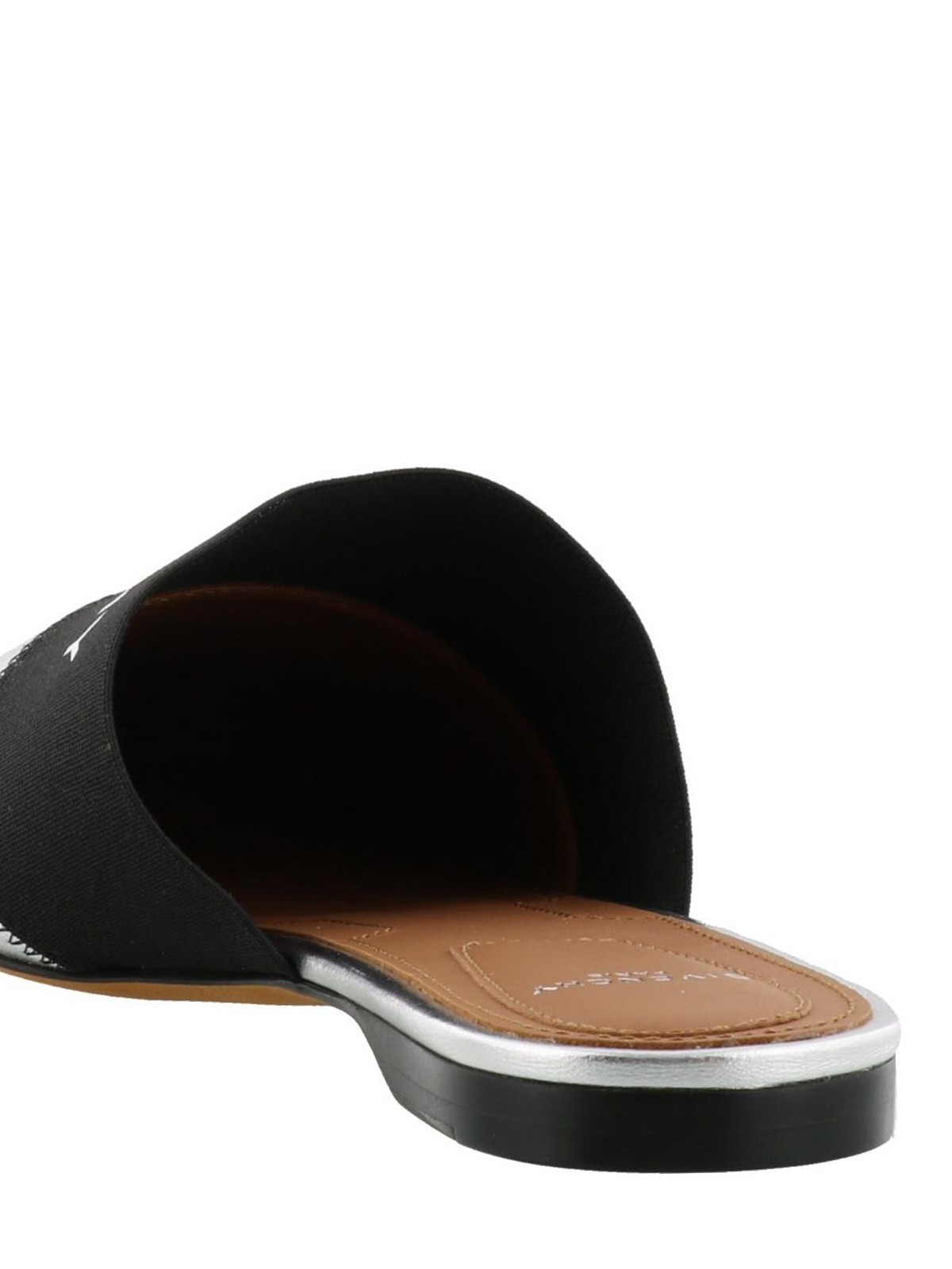 Bedford logo band leather slippers 