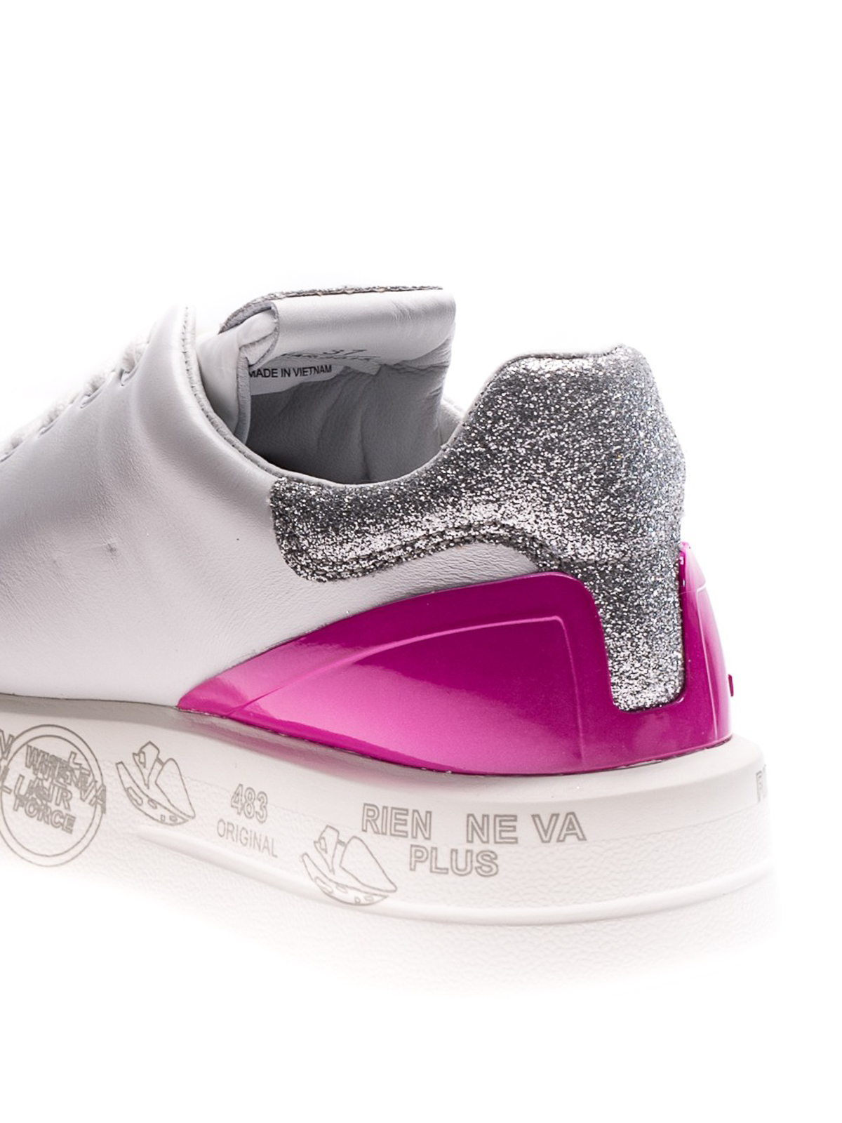 Premiata Will Be Primavera Estate 2021 sneakers in glitter bordeaux e fucsia  - 11446