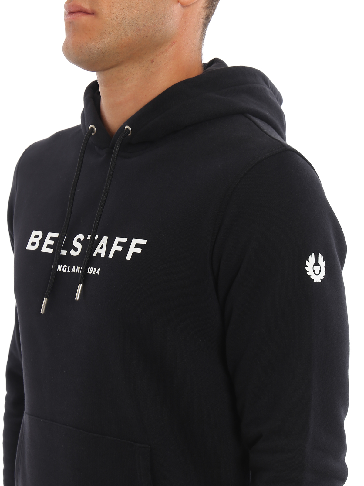 Mammoet Aan de overkant Zonnebrand Sweatshirts & Sweaters Belstaff - Logo print black hoodie -  71130543J61N013390000