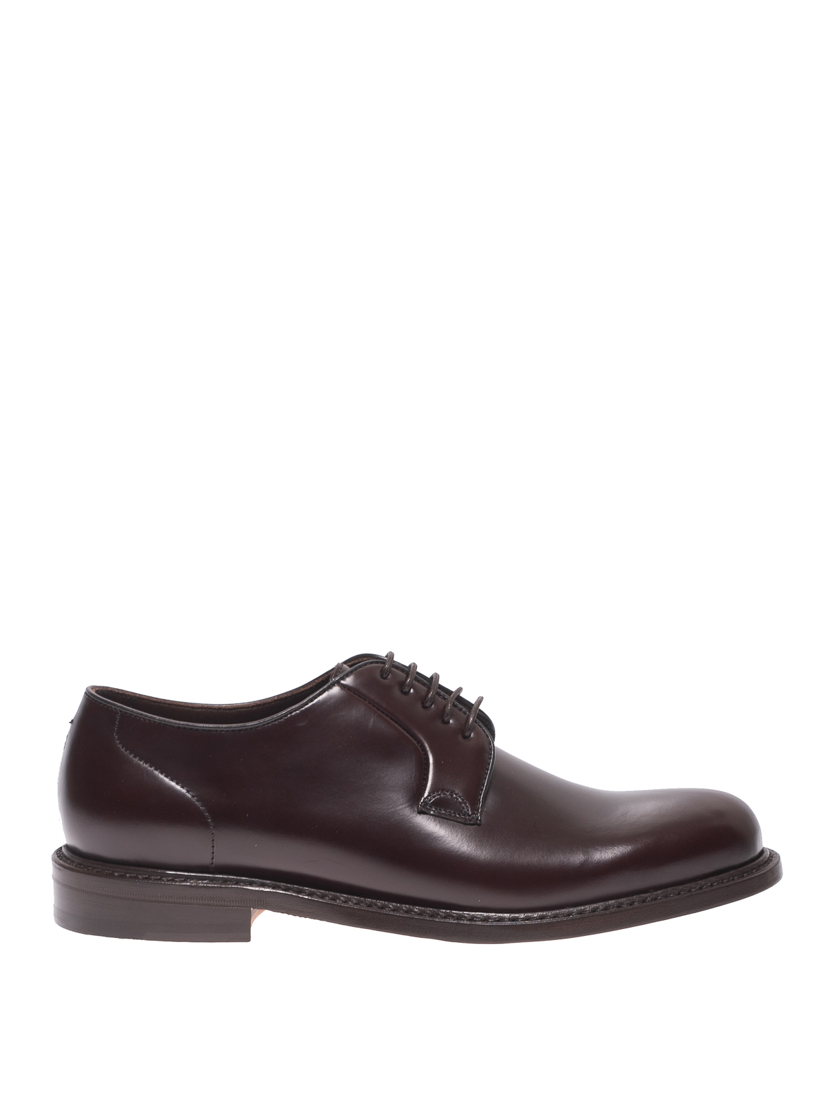Classic shoes Berwick 1707 - Dark brown smooth leather Derby shoes ...