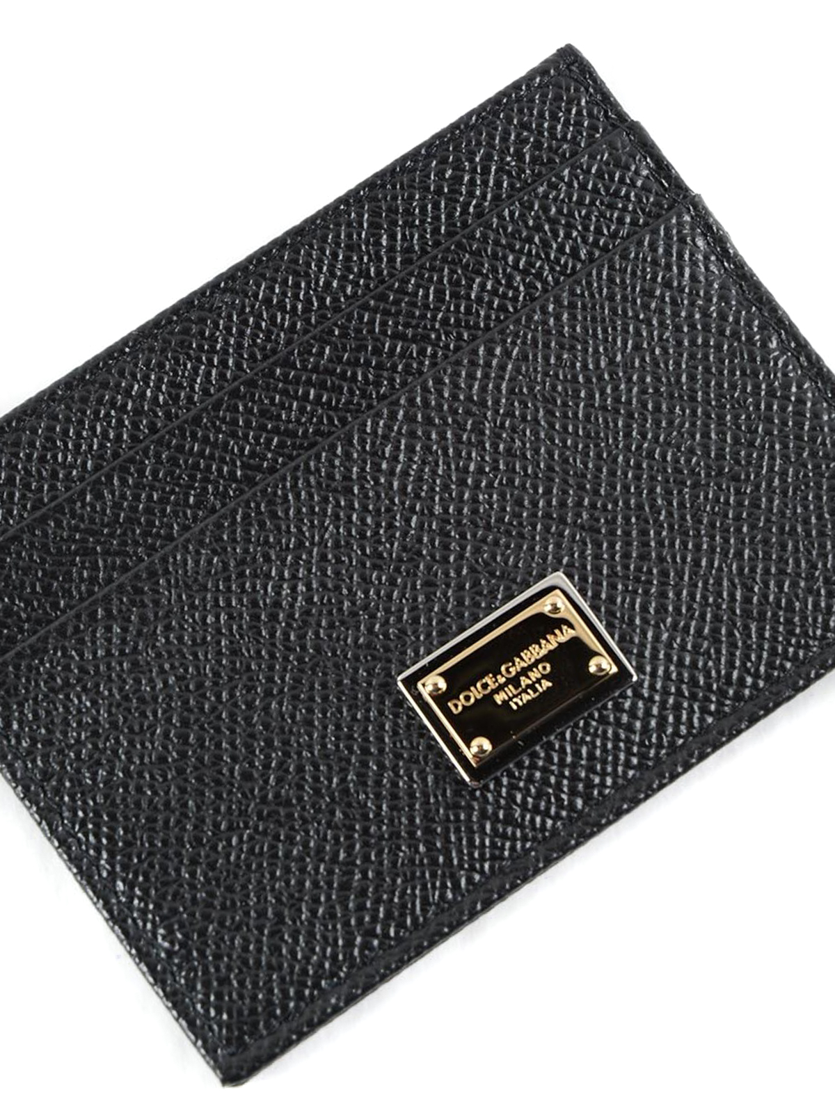 Wallets & purses Dolce & Gabbana - Black Dauphine leather card holder -  BI0330A100180999