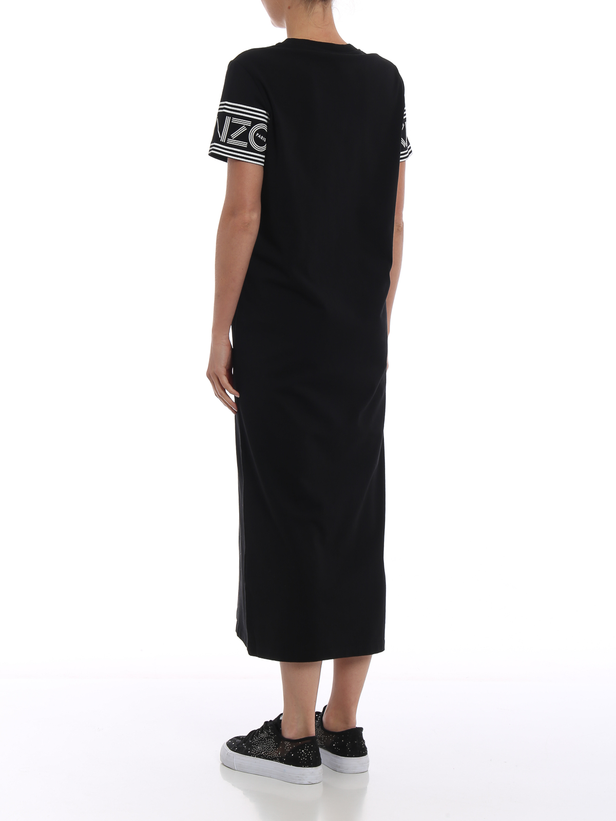 Black Kenzo Sport T-shirt midi dress 