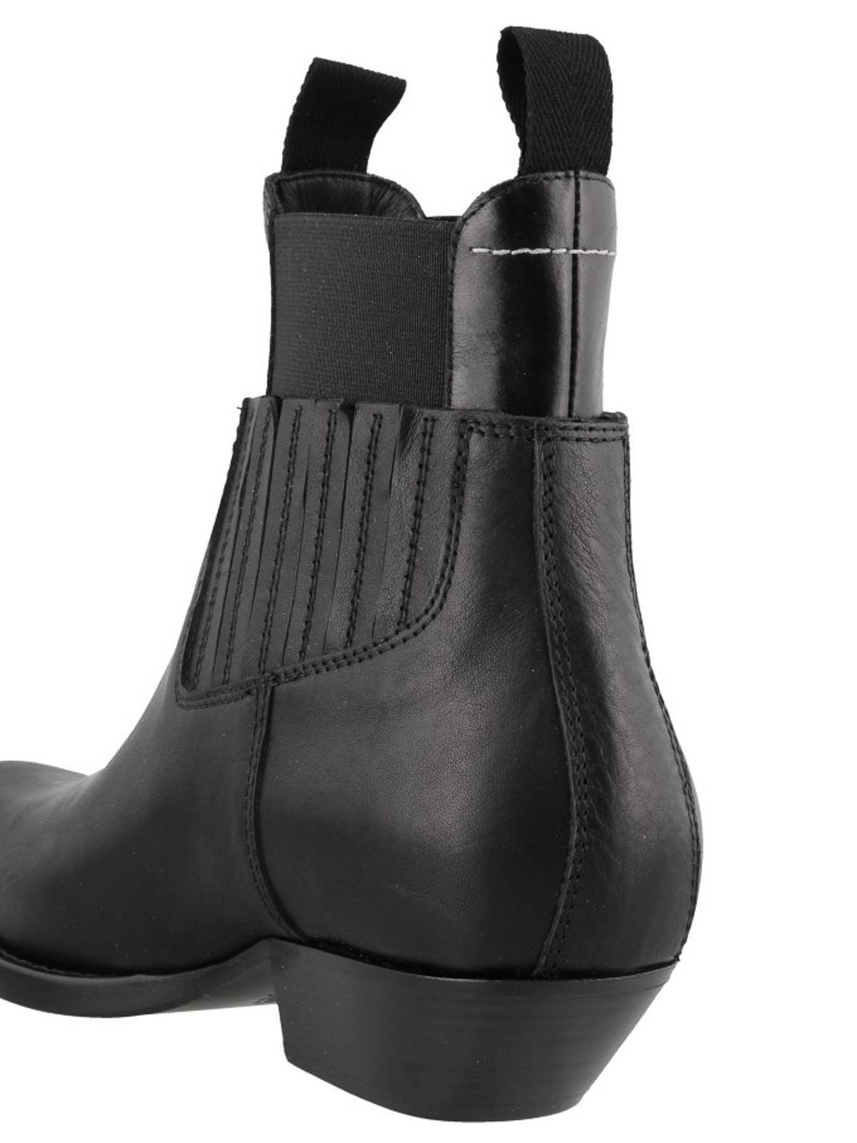 Black leather ankle boots - ankle boots 