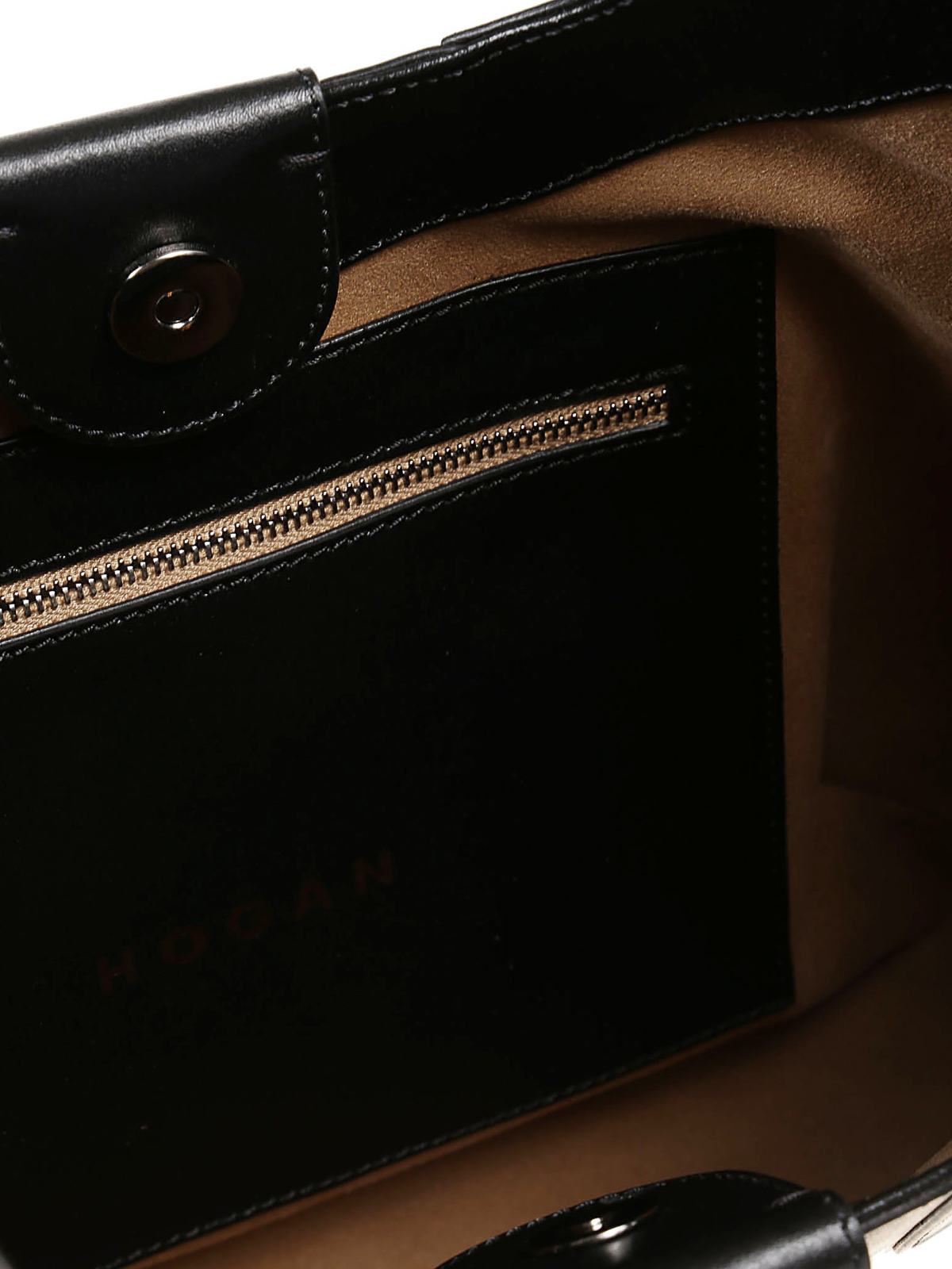 Shoulder bags Hogan - Black leather hobo bag - KBW01BS0300J60B999