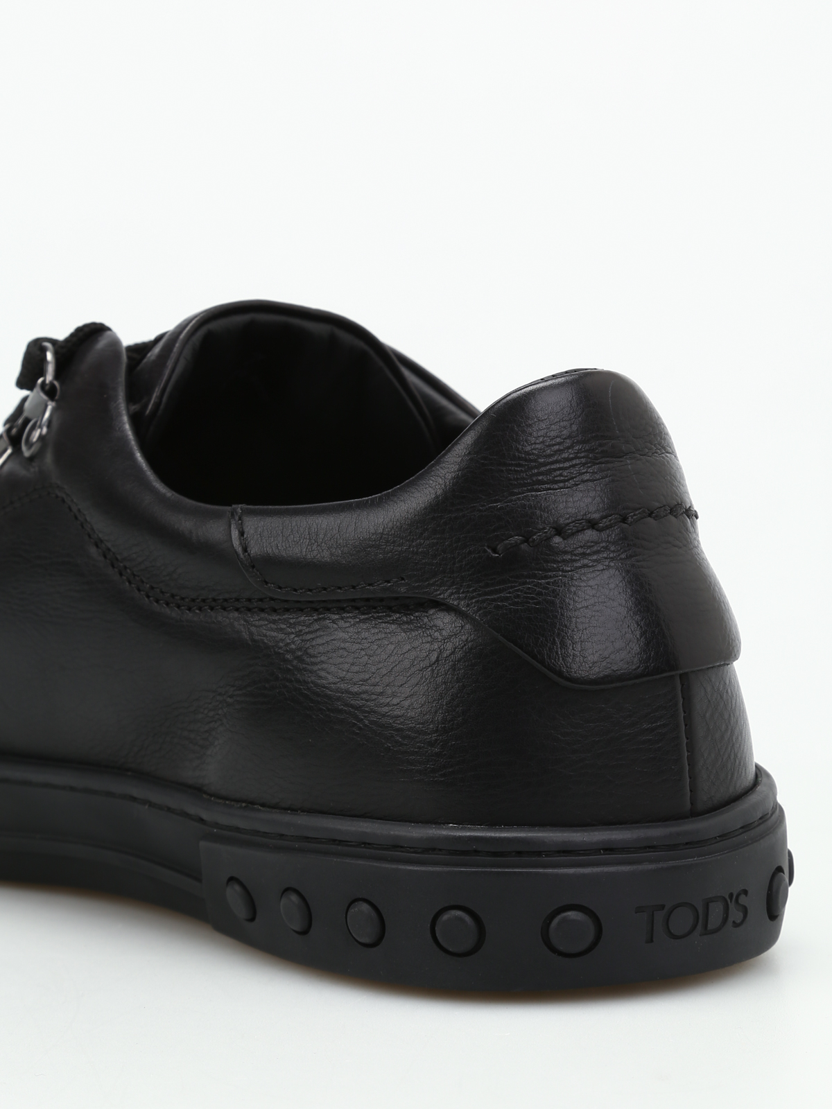 Tod'S - Black leather low-top sneakers 