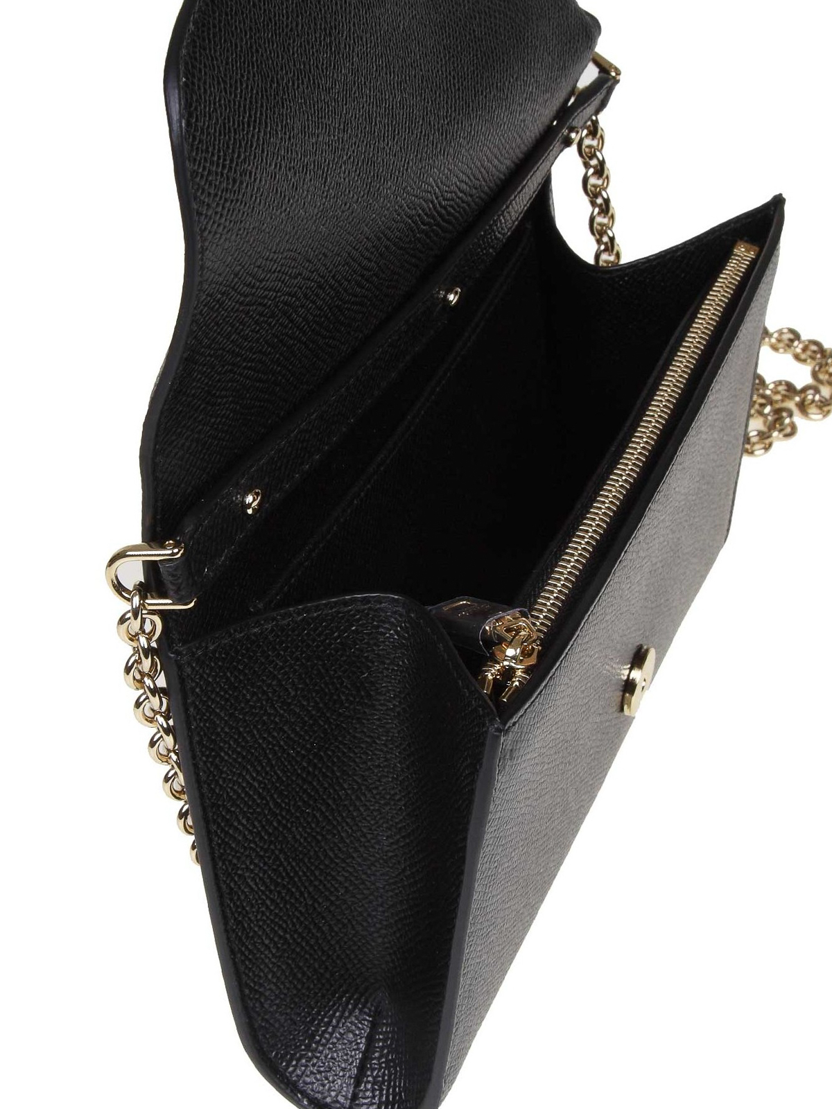 black leather mini bag