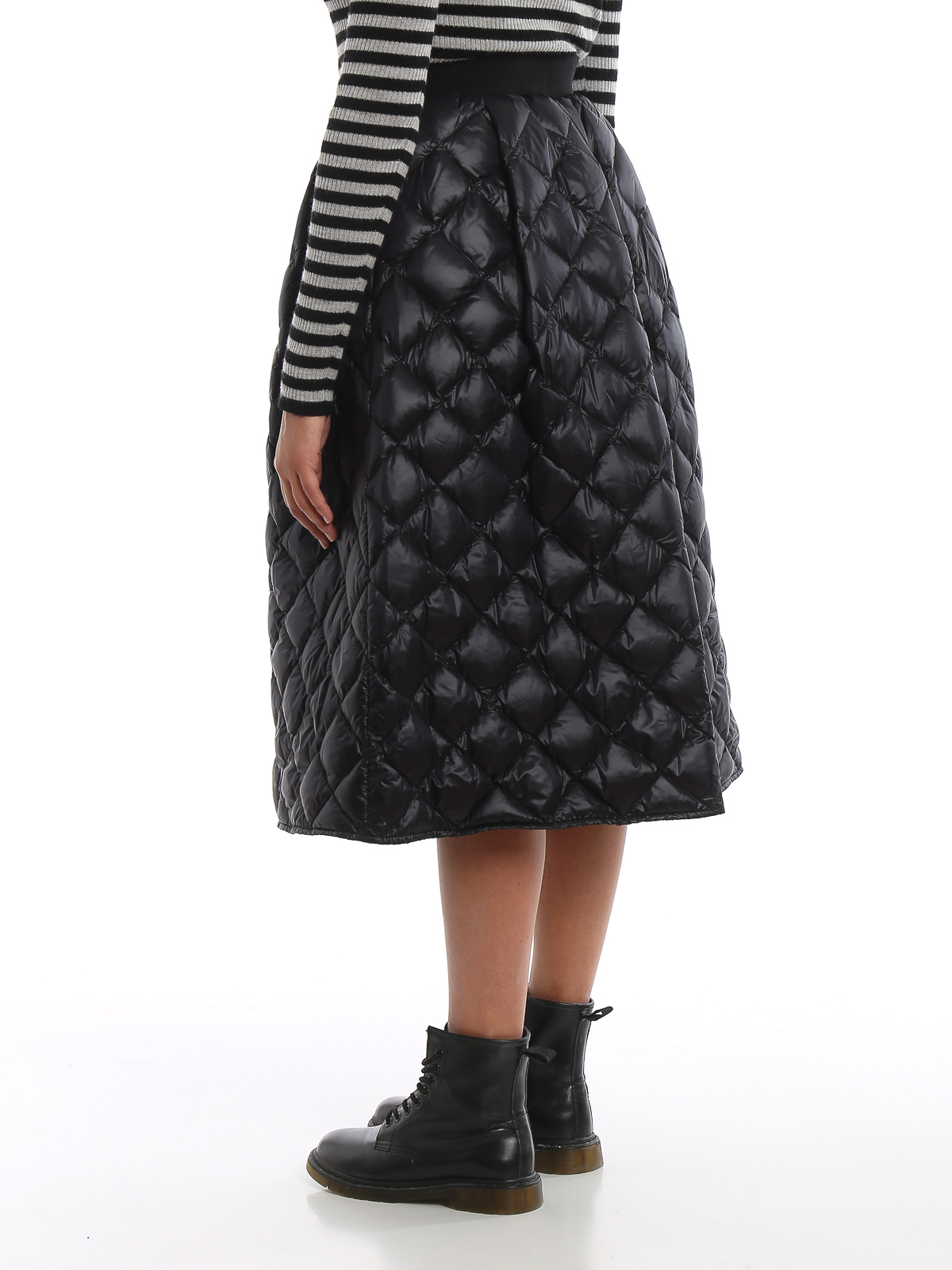 Moncler - Black quilted nylon skirt 