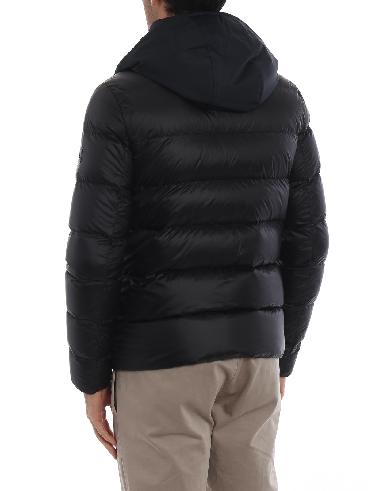 Padded jackets Fay - Black removable hood nylon puffer jacket ...