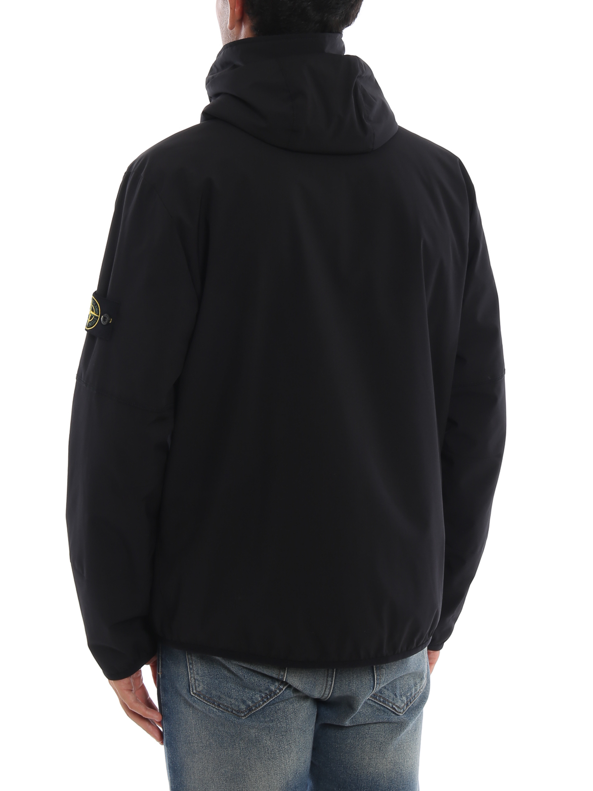 Vruchtbaar Clancy Corporation Padded jackets Stone Island - Black Soft Shell-R hooded padded jacket -  691541027V0029