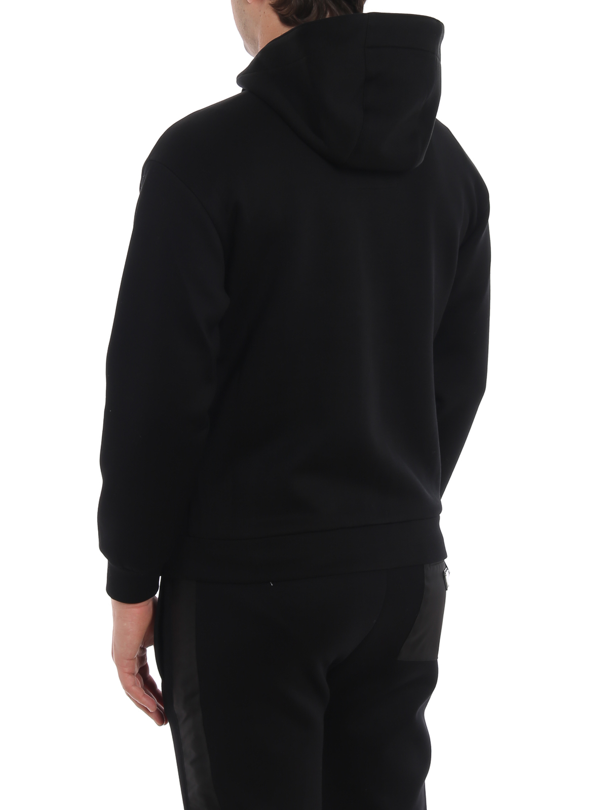Sweatshirts & Sweaters Prada - Black techno cotton and nylon hoodie -  UJL0441R4H002
