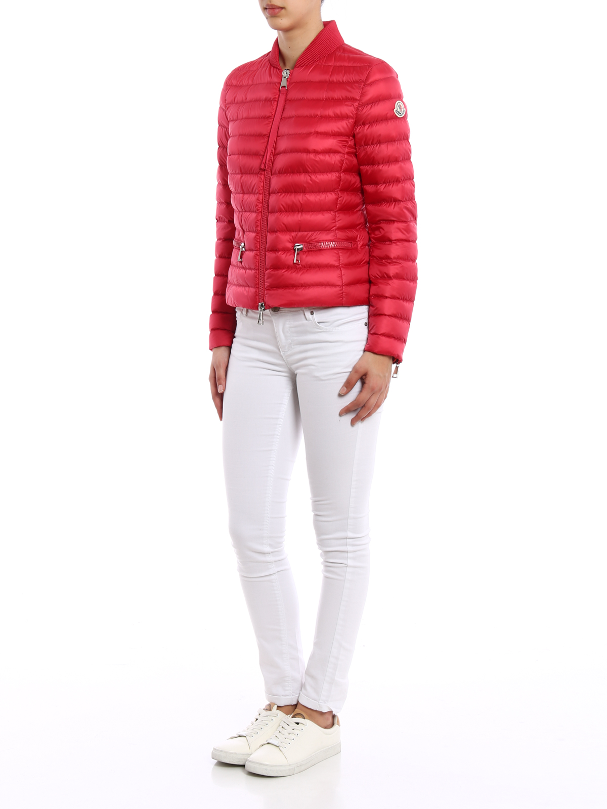 red moncler bomber jacket