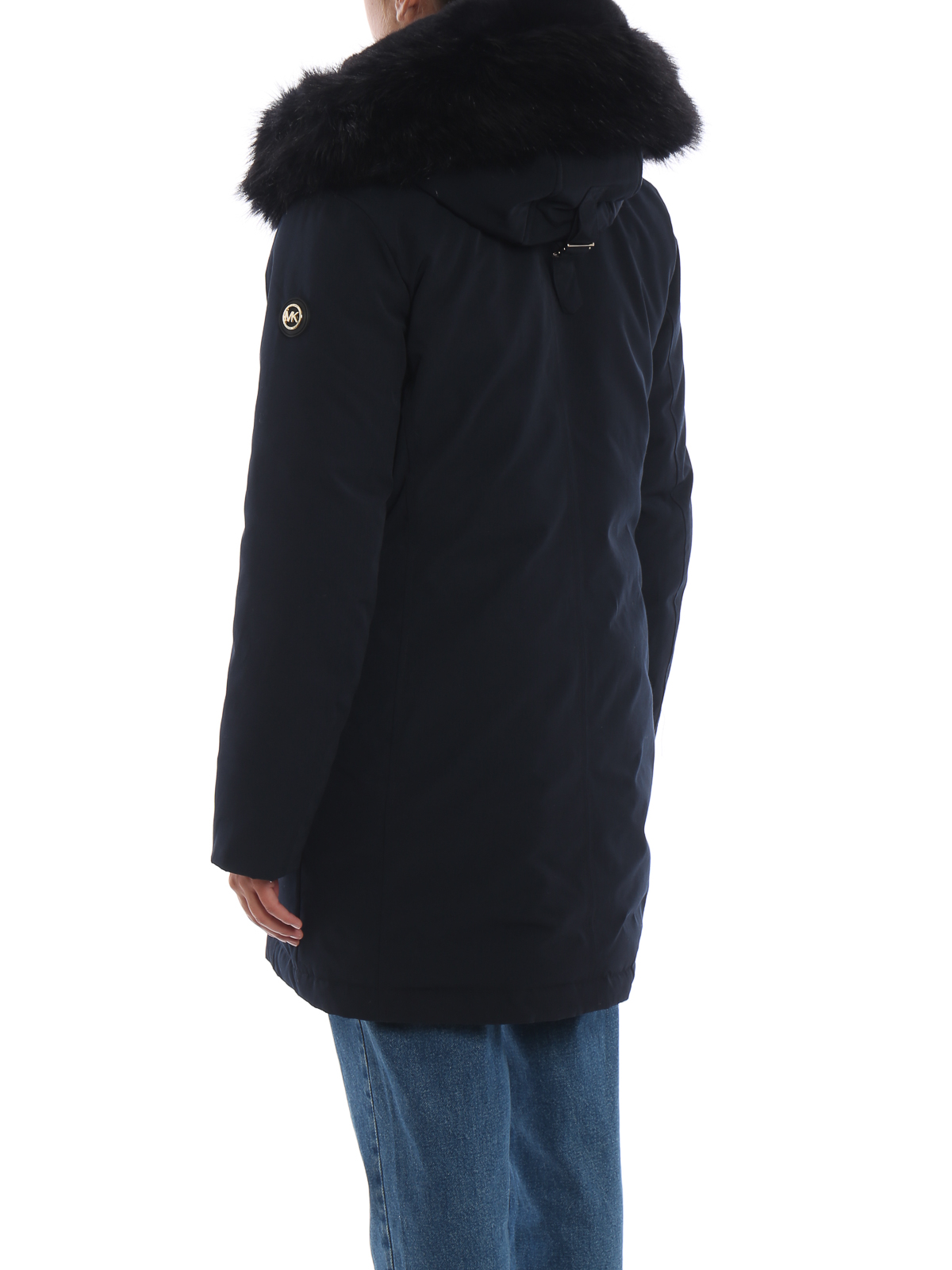 Padded coats Michael Kors - Blue padded parka with faux fur lined hood -  77G3667M82410