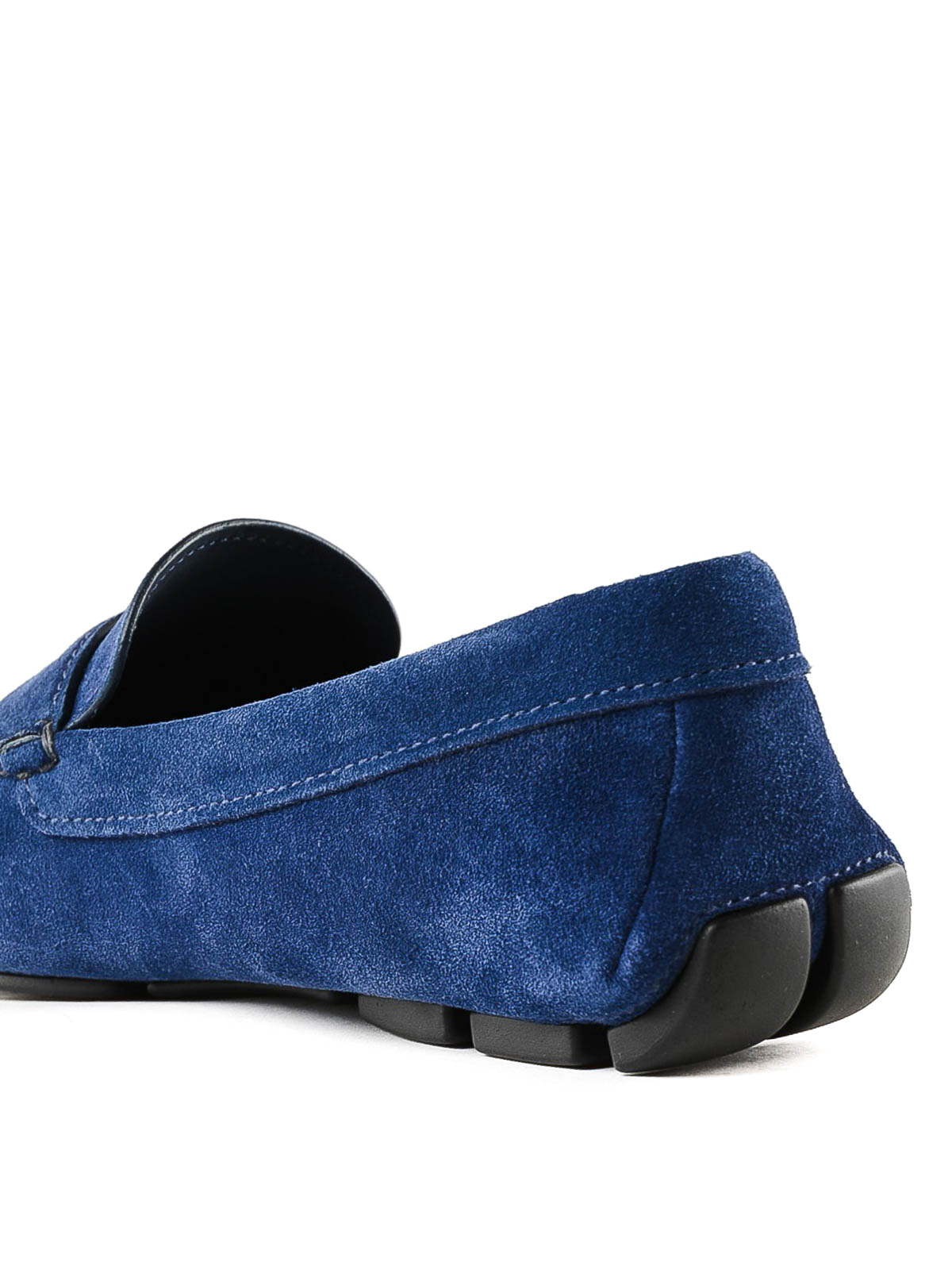 prada blue suede shoes