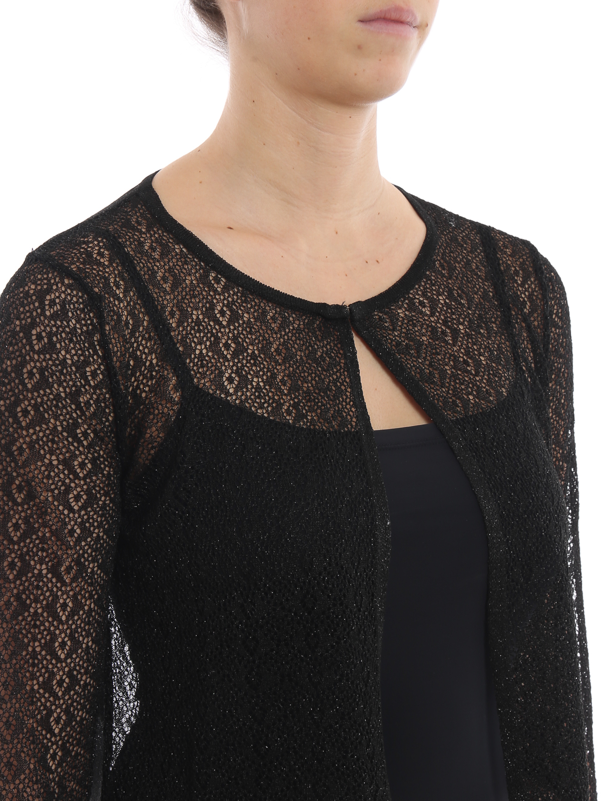 net cardigan black