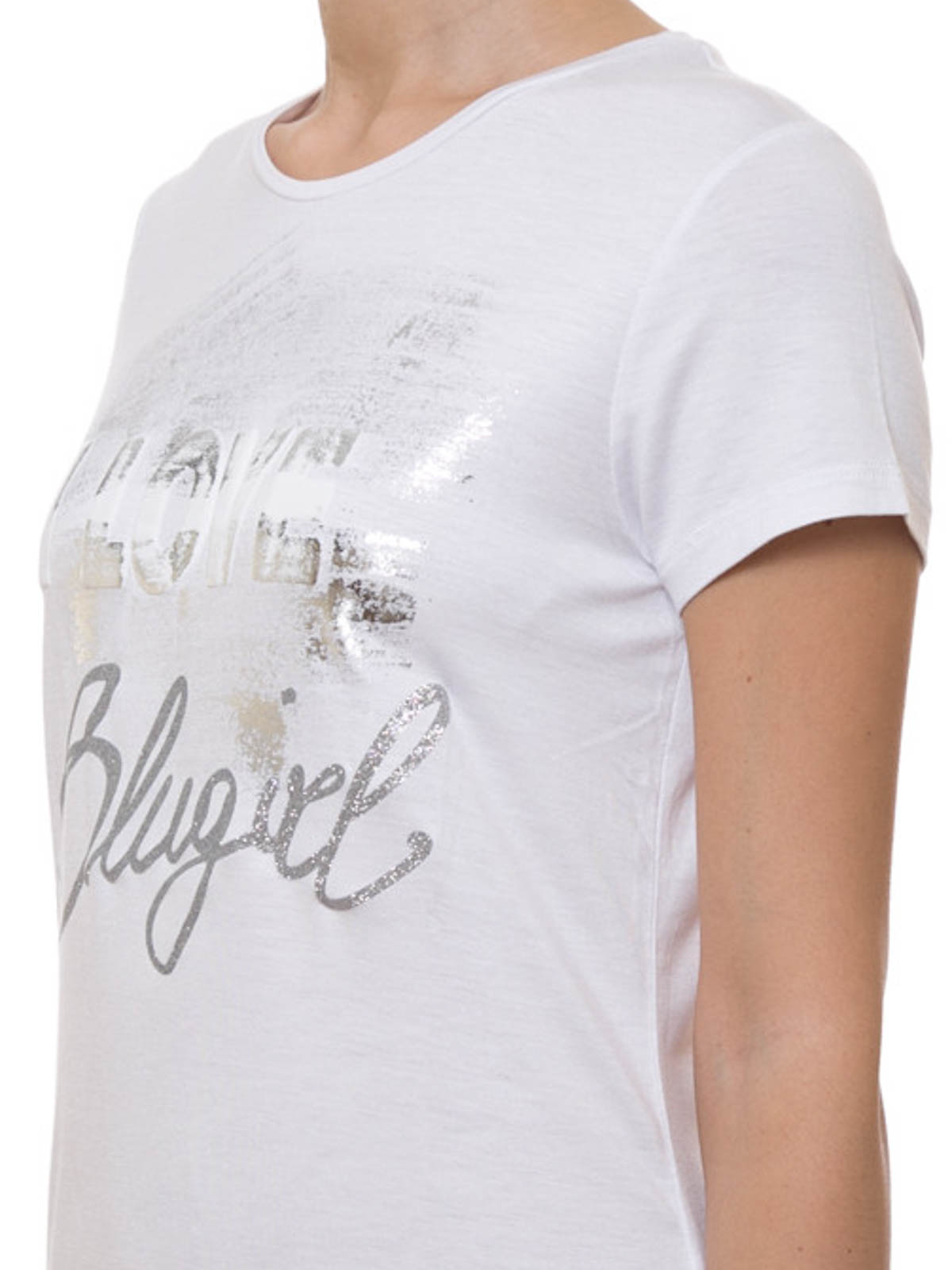 glossy print t shirt