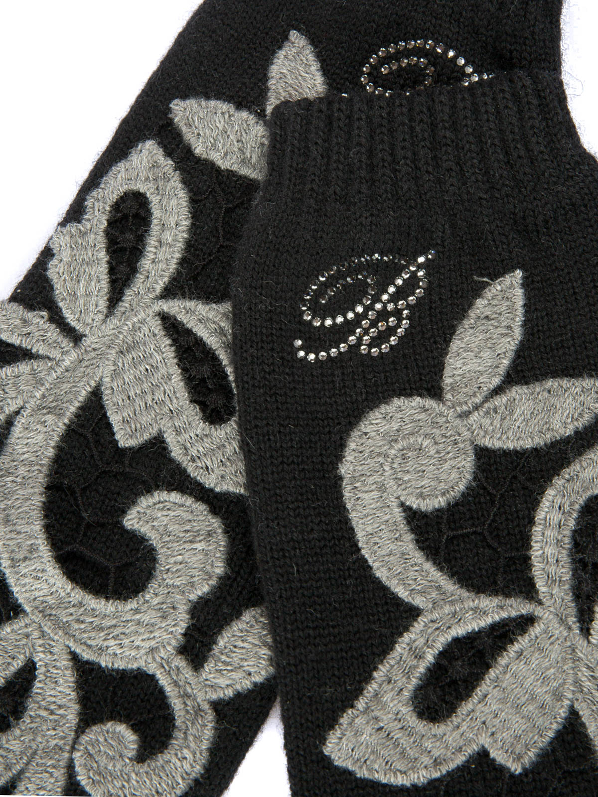 手袋 Blumarine - Embroidered wool gloves - 420424817 | iKRIX shop online