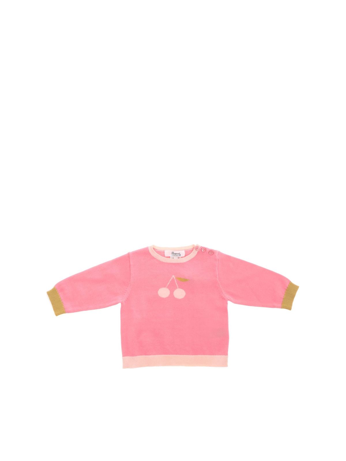 Bonpoint Cherry Inlay Pullover In Pink