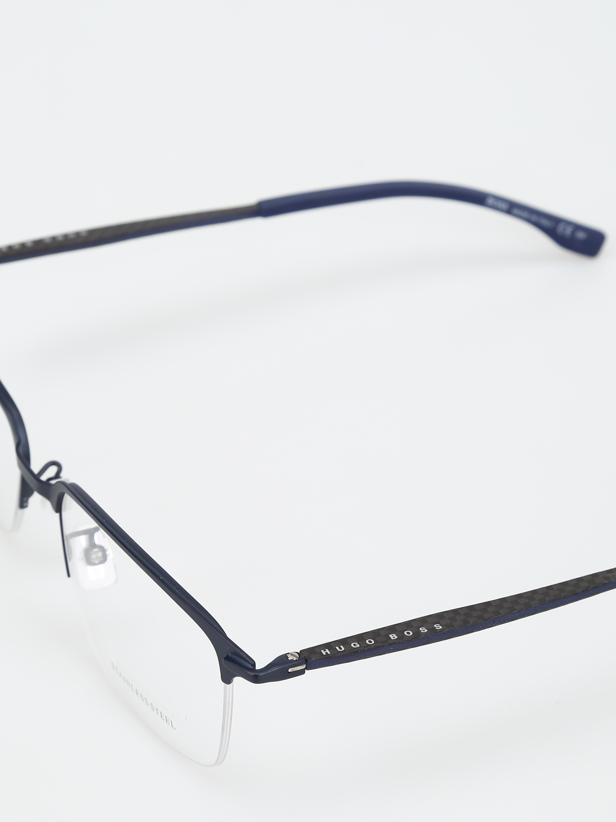 Boss Hugo Boss blue half frame glasses 