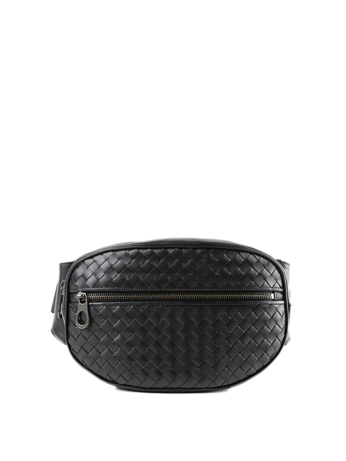 Belt bags Bottega Veneta - Black woven leather belt bag 