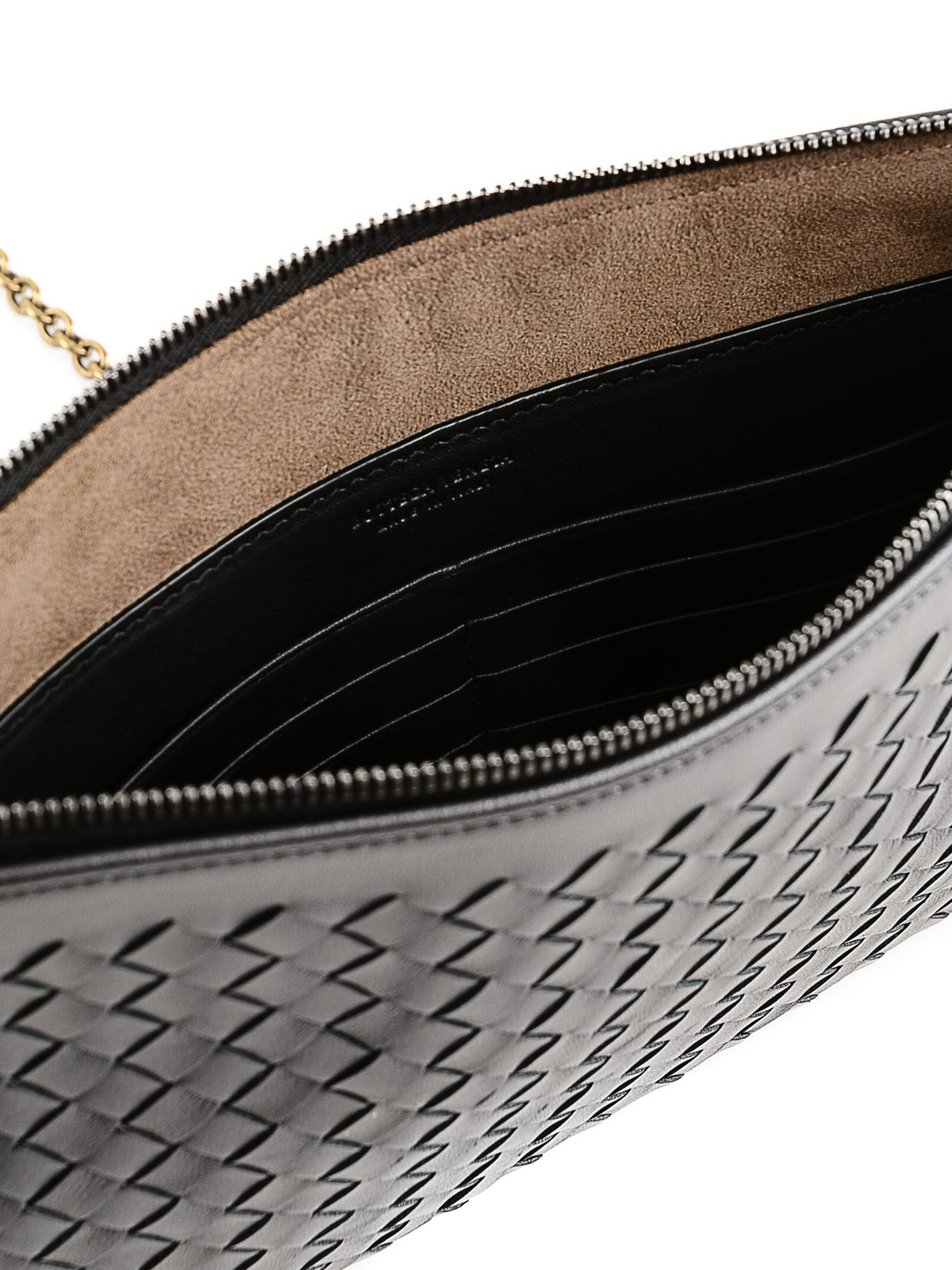 bottega metallic clutch