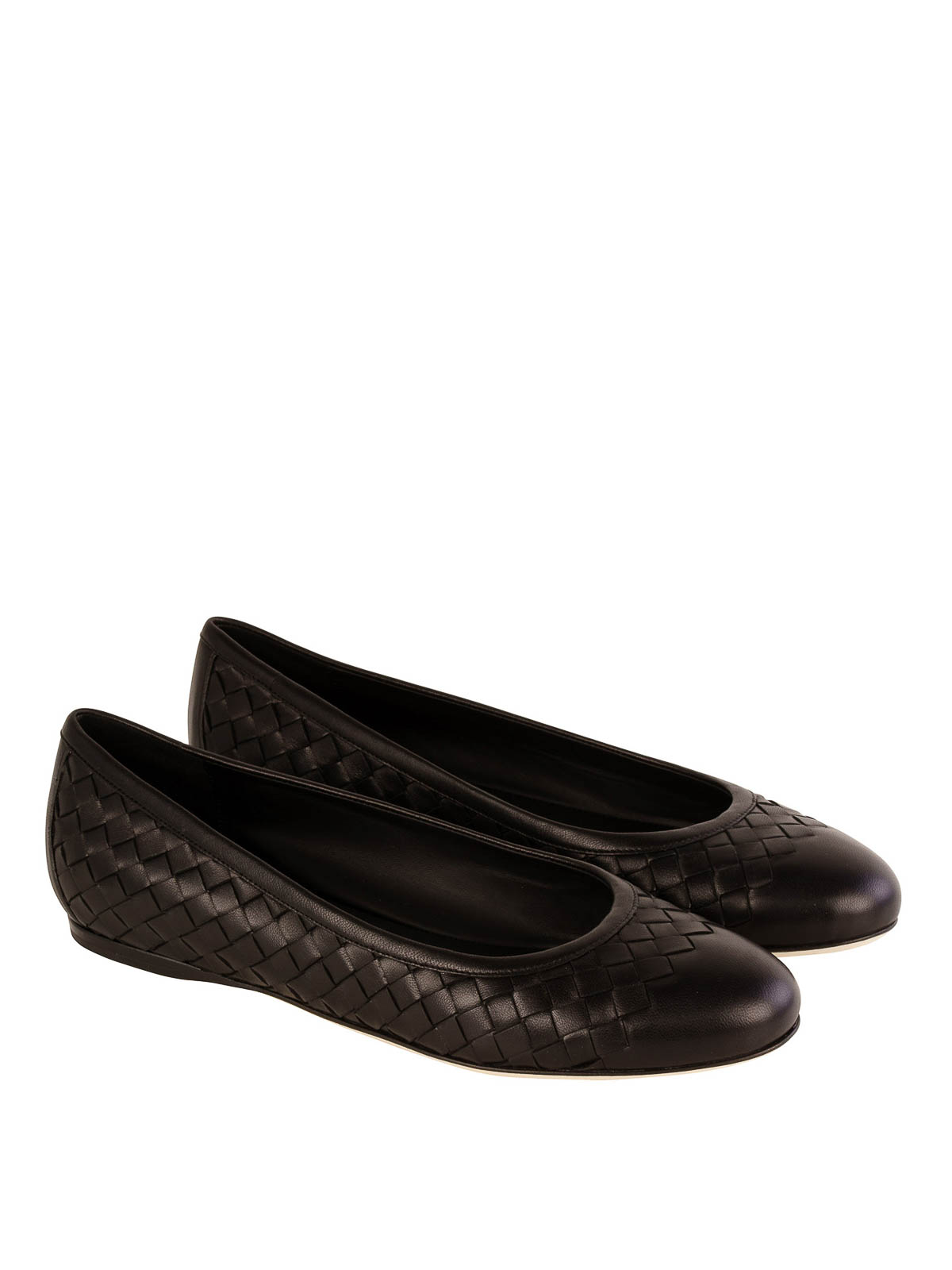 Bottega Veneta - Woven nappa flat shoes 