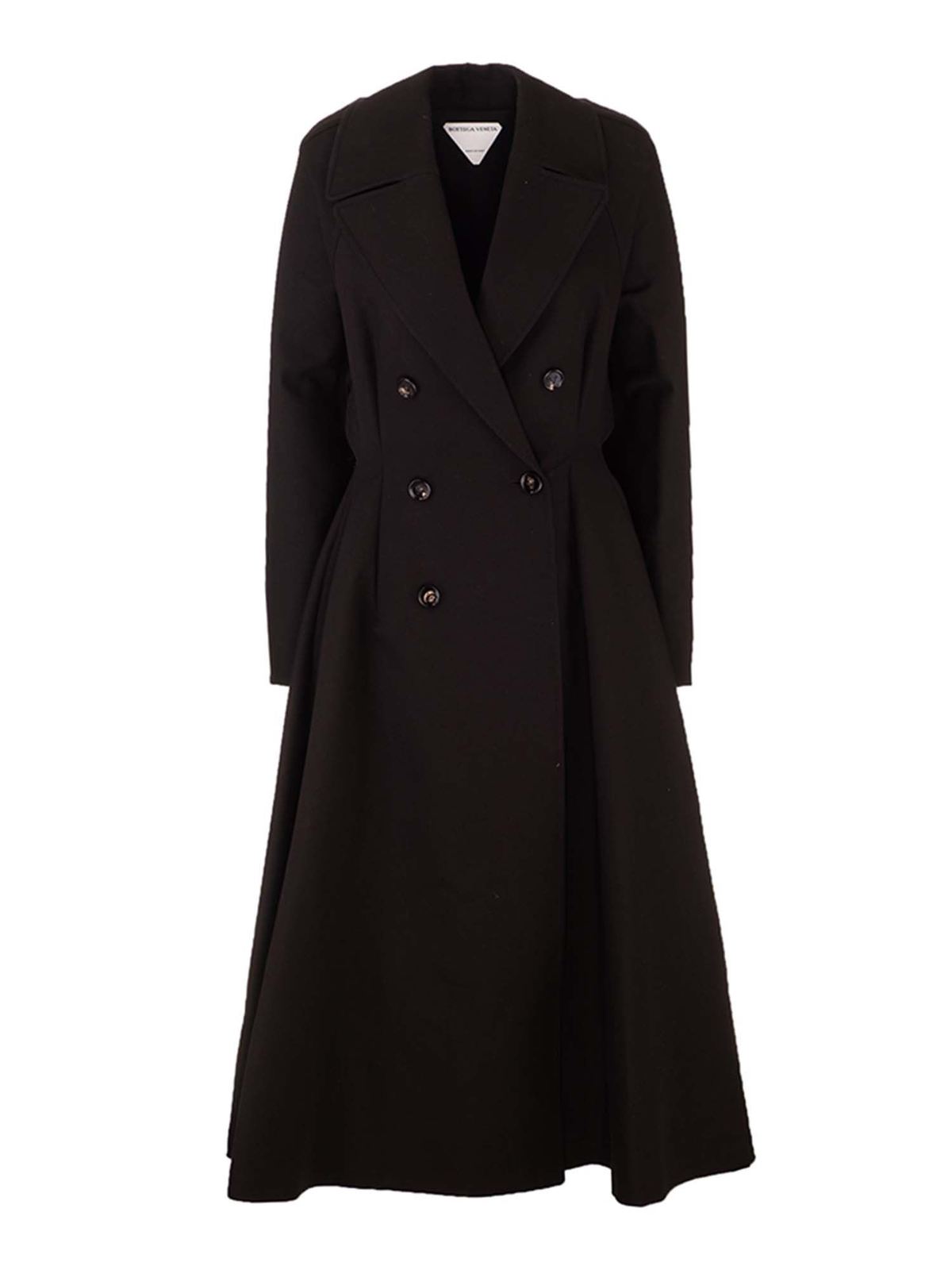 Trench coats Bottega Veneta - Double-breasted trench coat in black ...