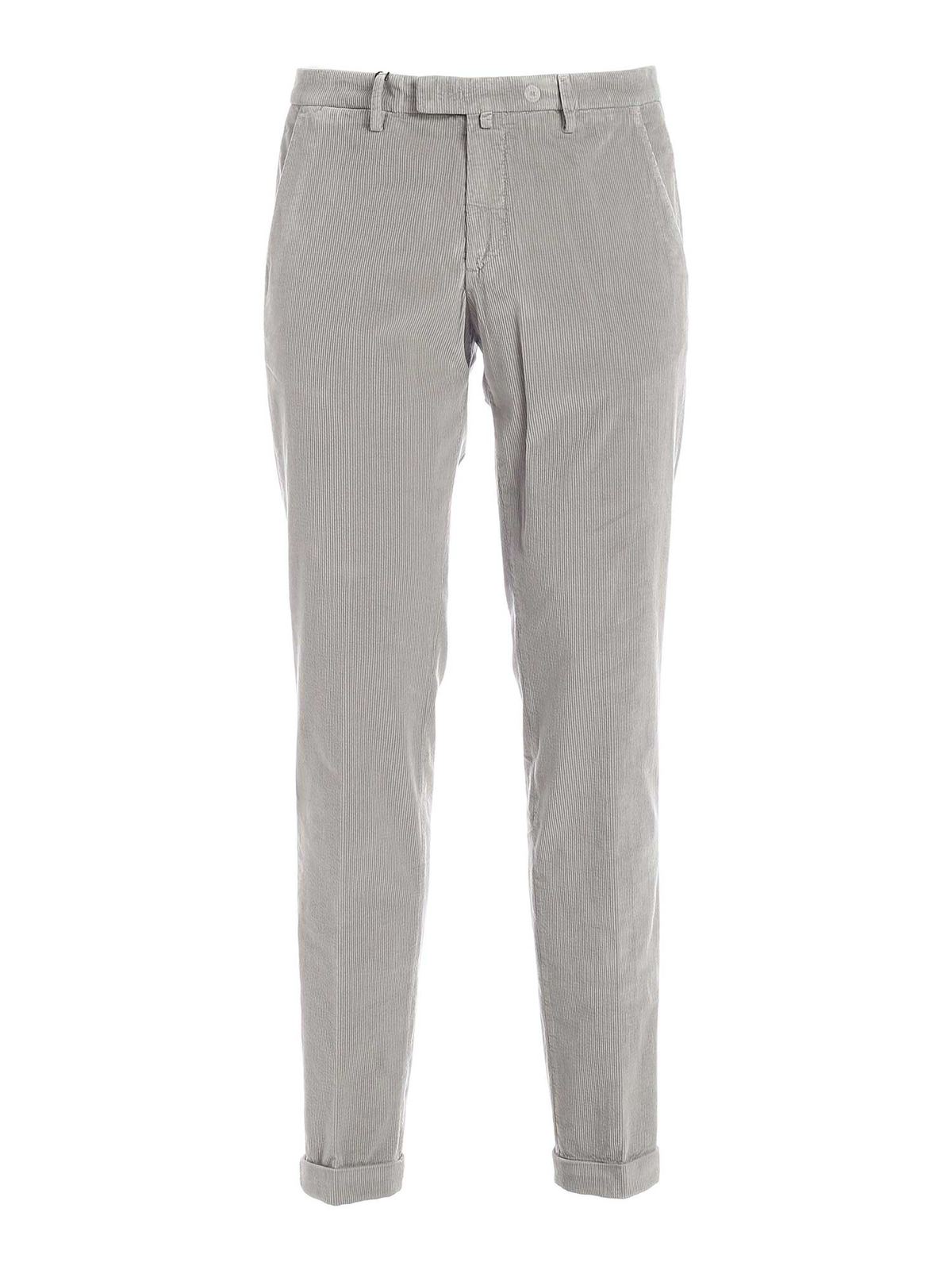 Briglia 1949 Velvet Trouser in Grey Slacks and Chinos Casual trousers and trousers Grey for Men Mens Clothing Trousers 