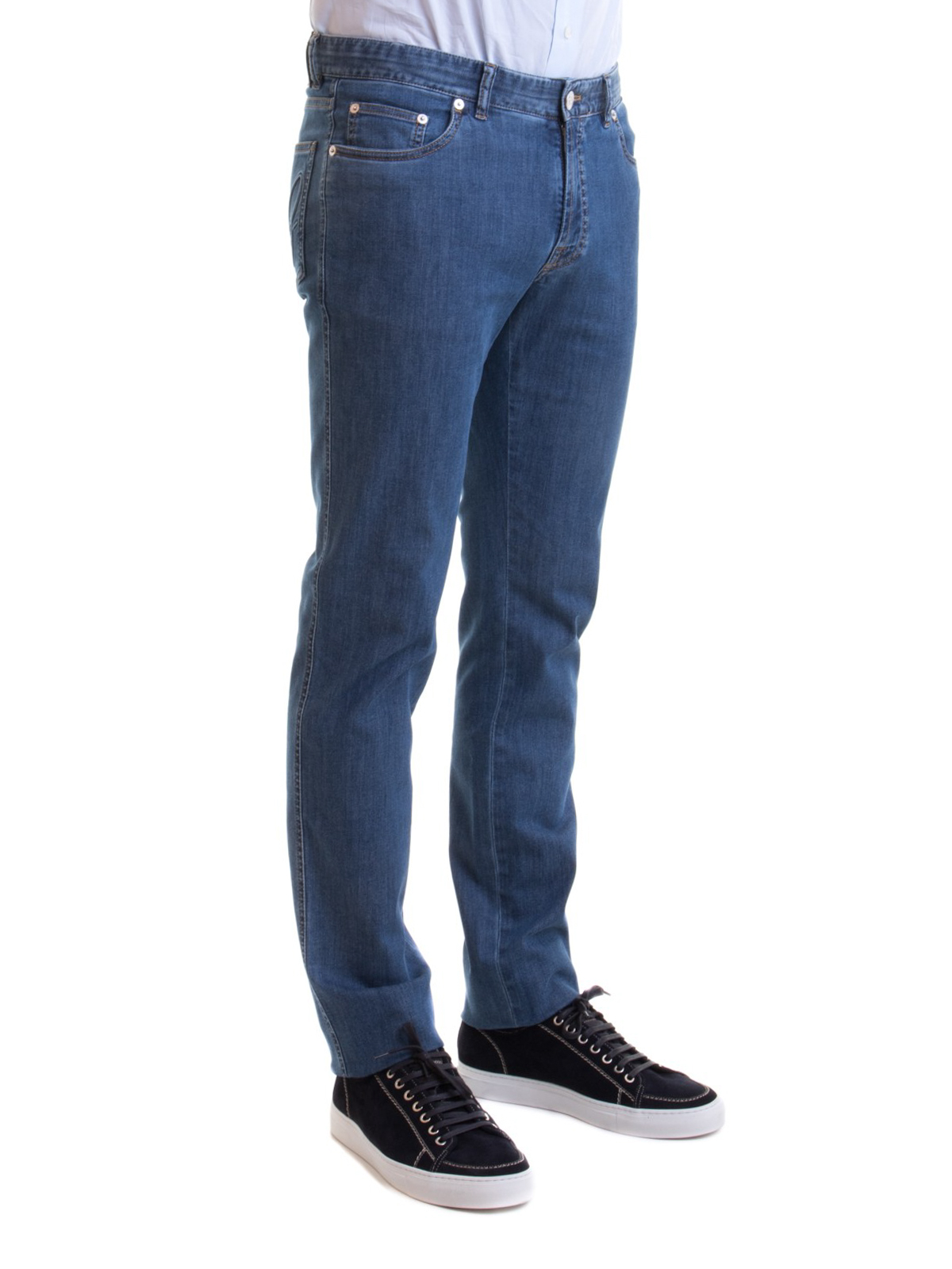 Winderig elke keer maandelijks Straight leg jeans Brioni - Regular fit stretch denim jeans -  SPNQ0MP9D204000