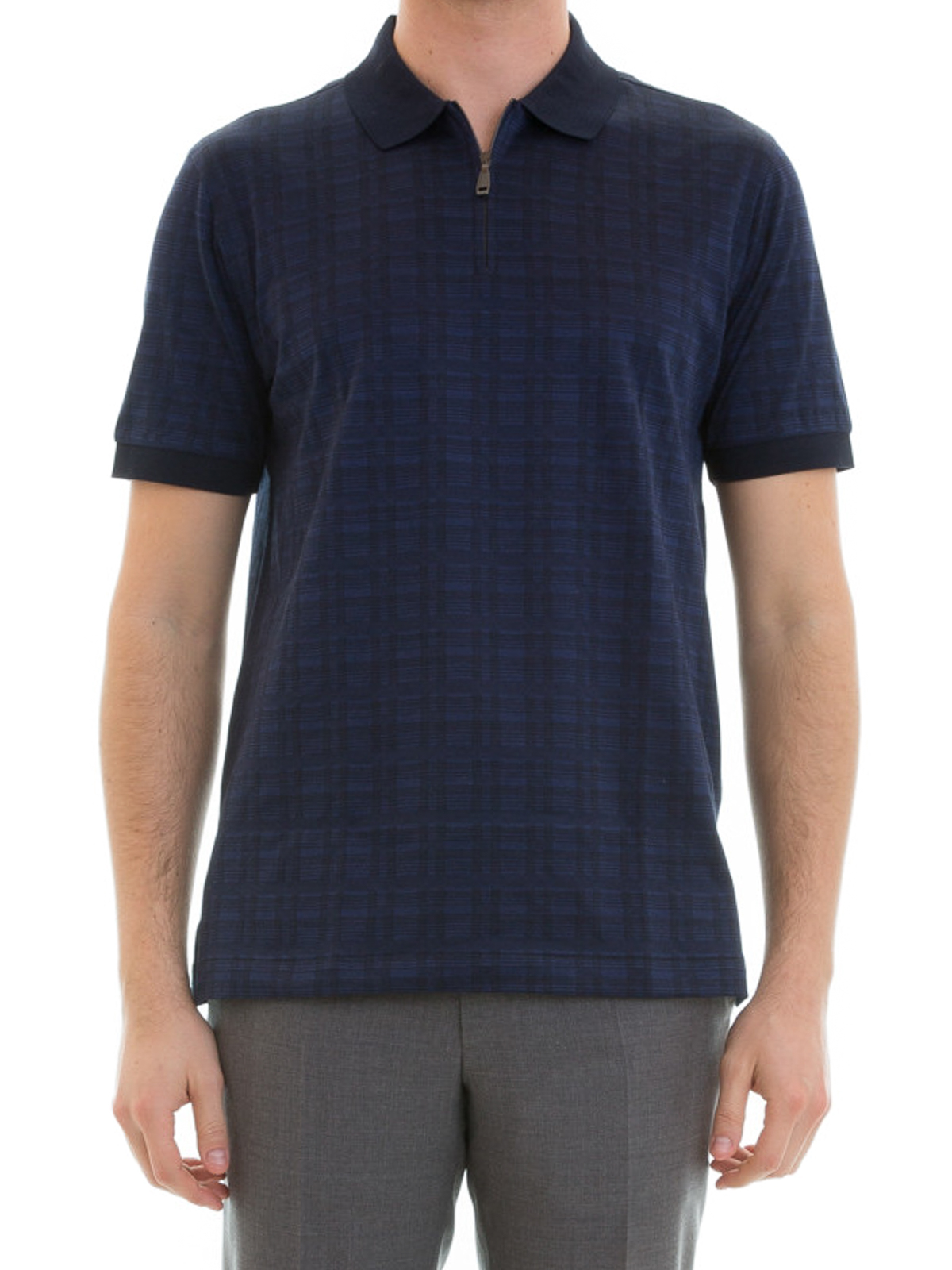 geometric polo shirt