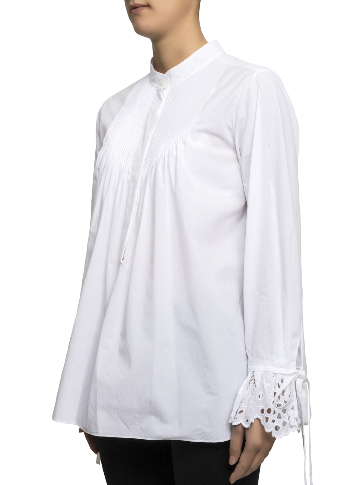 Blouses Chloe' - Broderie anglaise cuffs blouse - 17SHT1017S041099