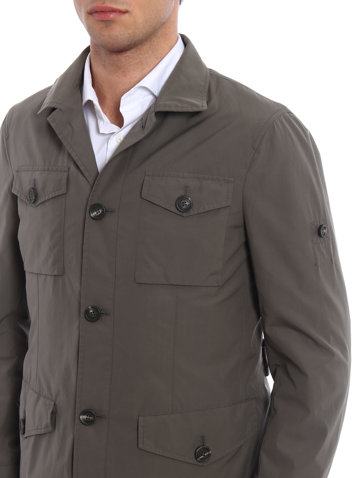 Brunello Cucinelli Coated cotton field jacket casual jackets
