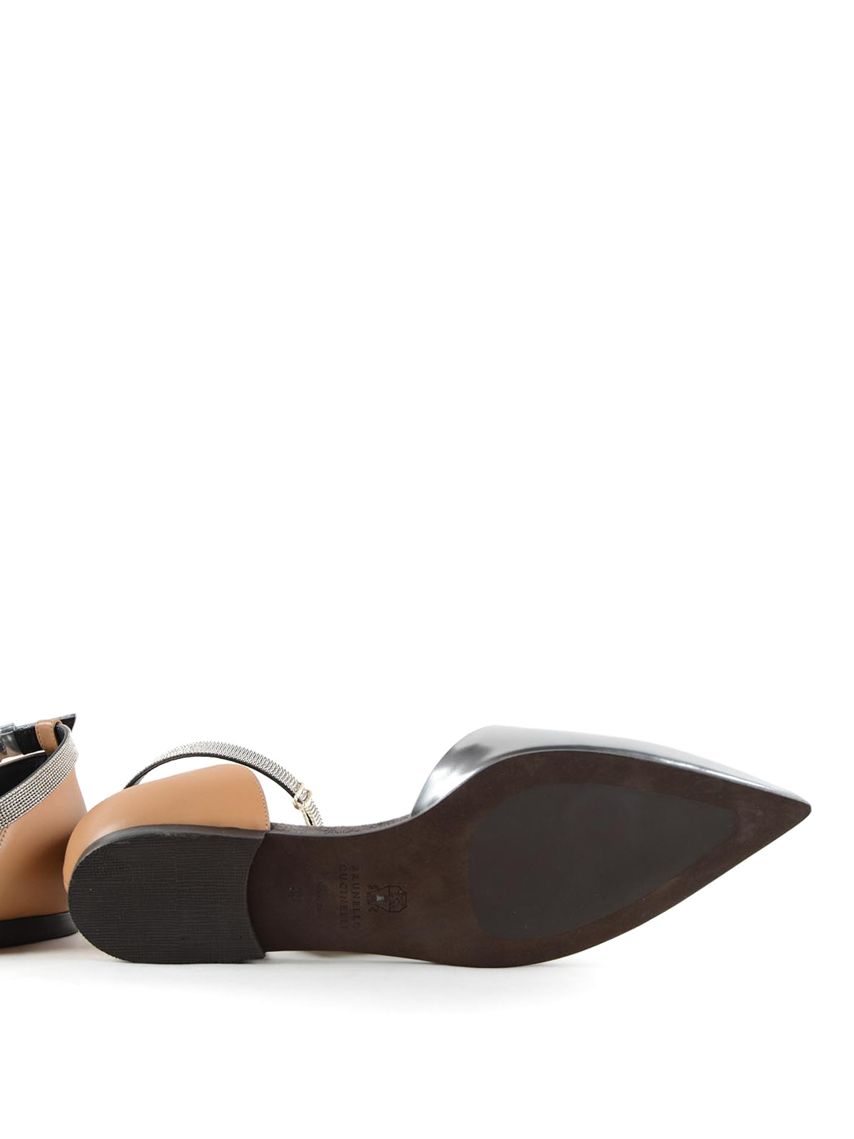 strappy leather flats