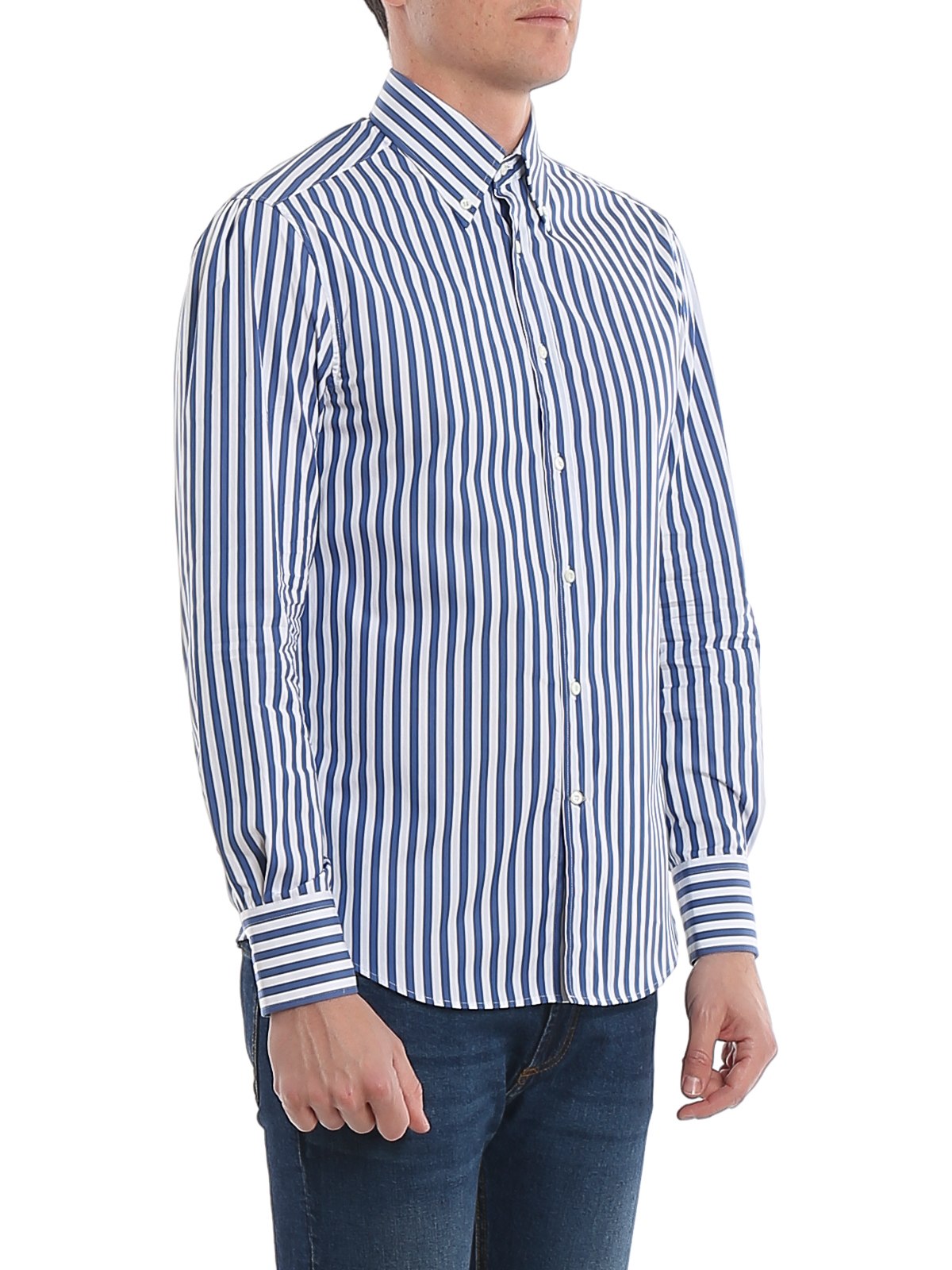 Brunello Cucinelli Baumwolle Hemd in Blau für Herren Herren Hemden Brunello Cucinelli Hemden 