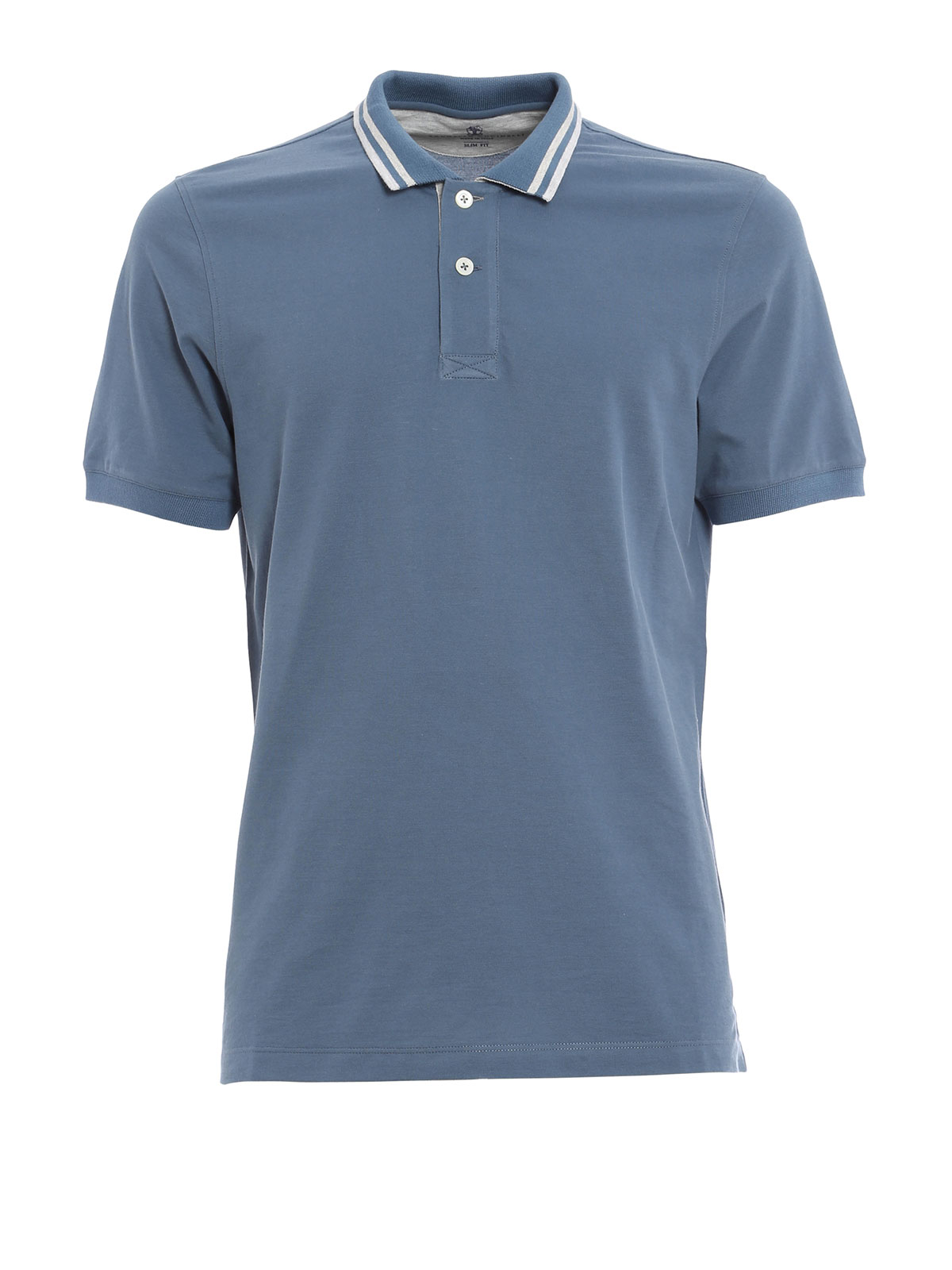 cotton piquet polo with web collar