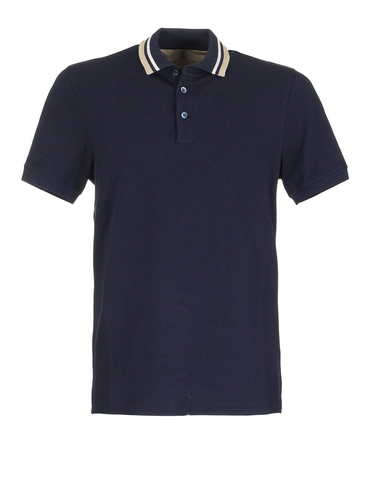 Polo shirts Brunello Cucinelli - Contrasting lines slim-fit polo ...