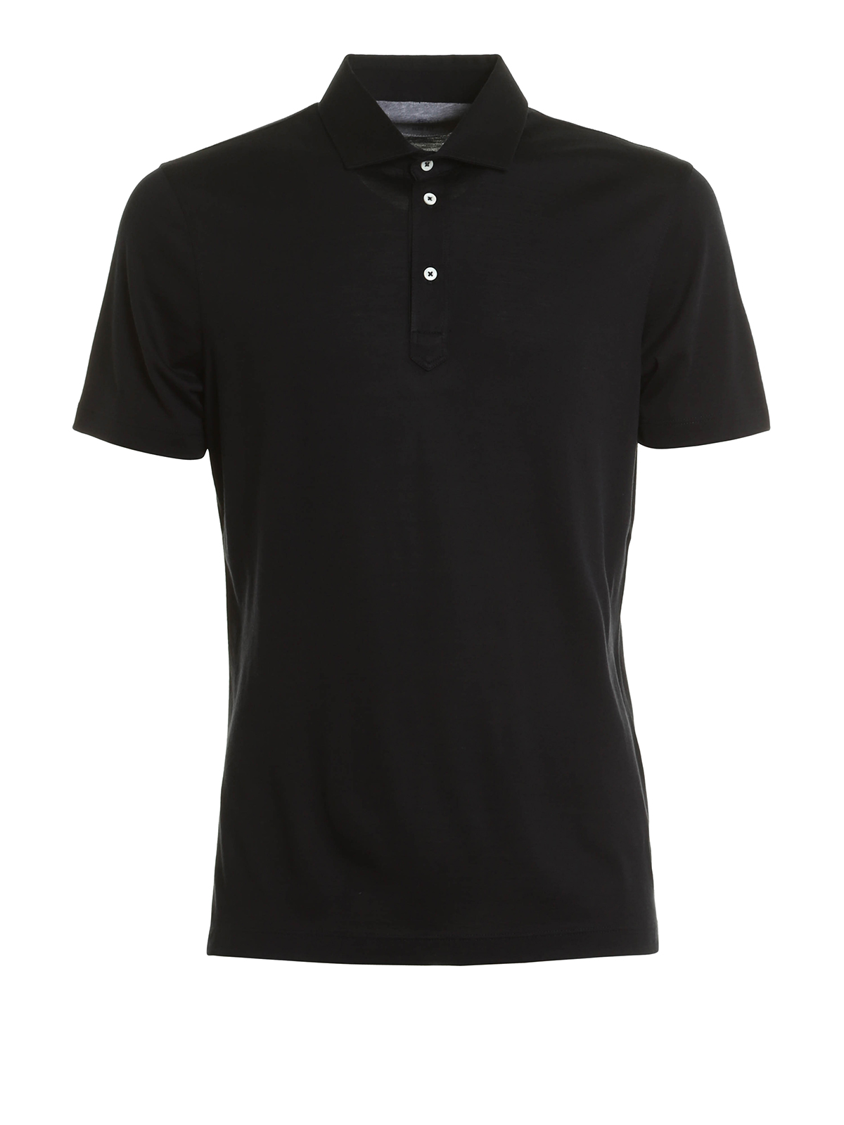 Polo shirts Brunello Cucinelli - Silk and cotton blend polo shirt ...