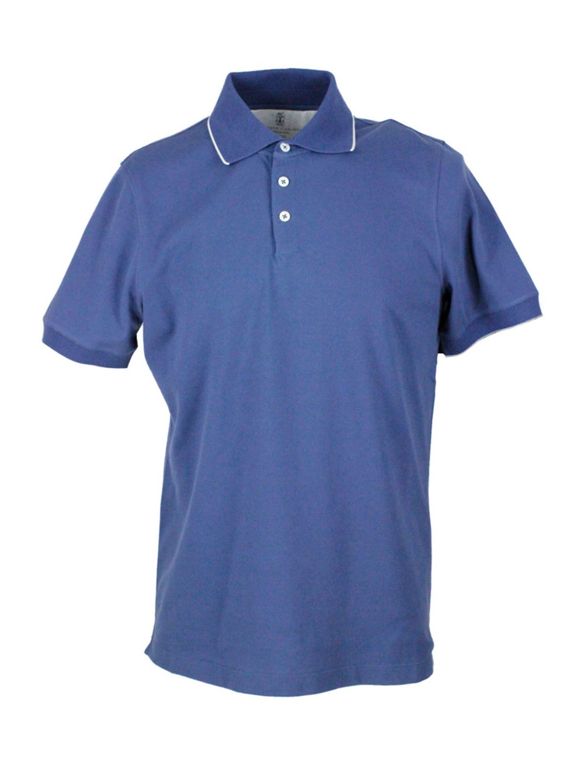 blue shirt with buttons