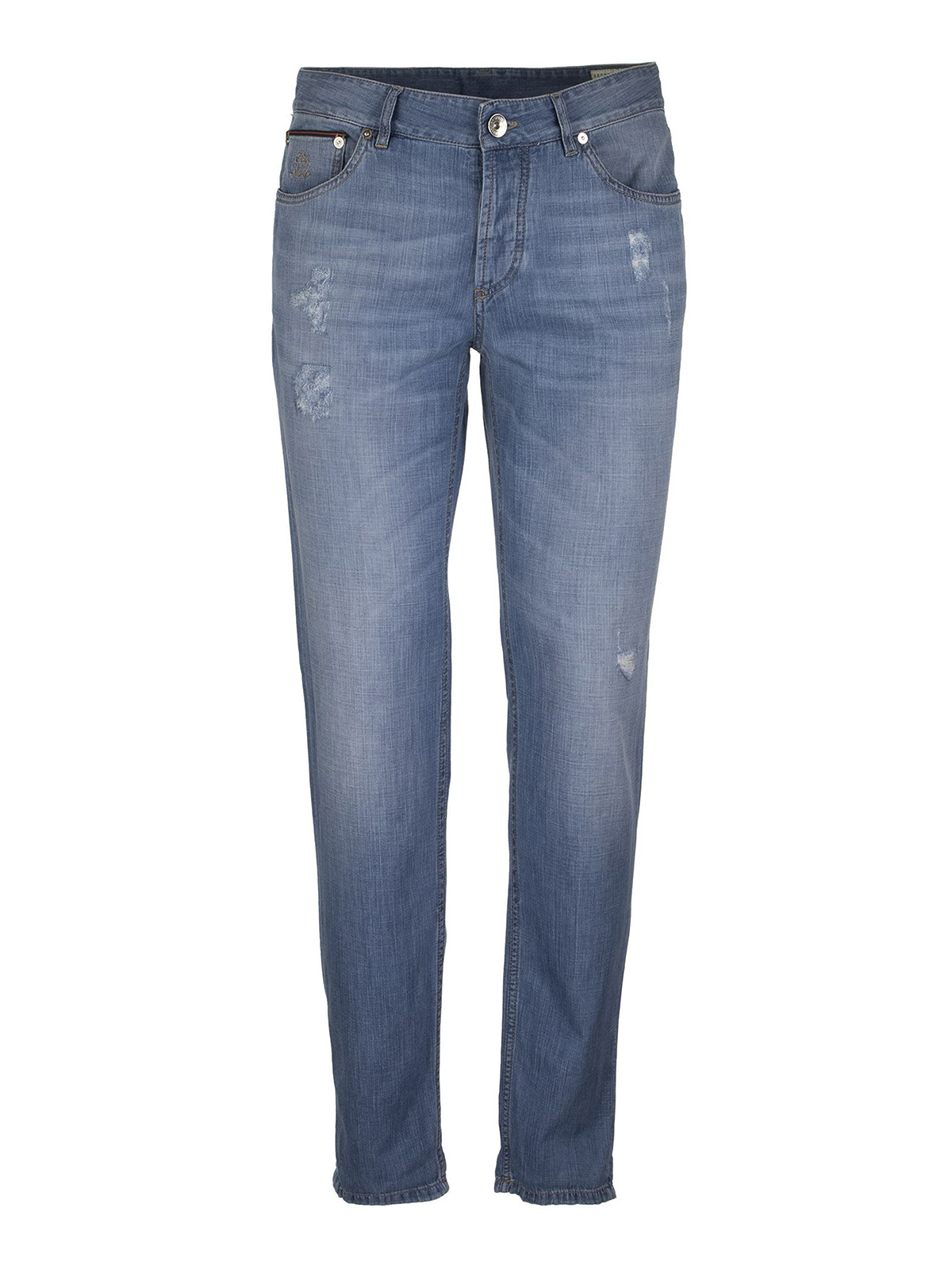 Straight leg jeans Brunello Cucinelli - Five-pocket denim jeans ...